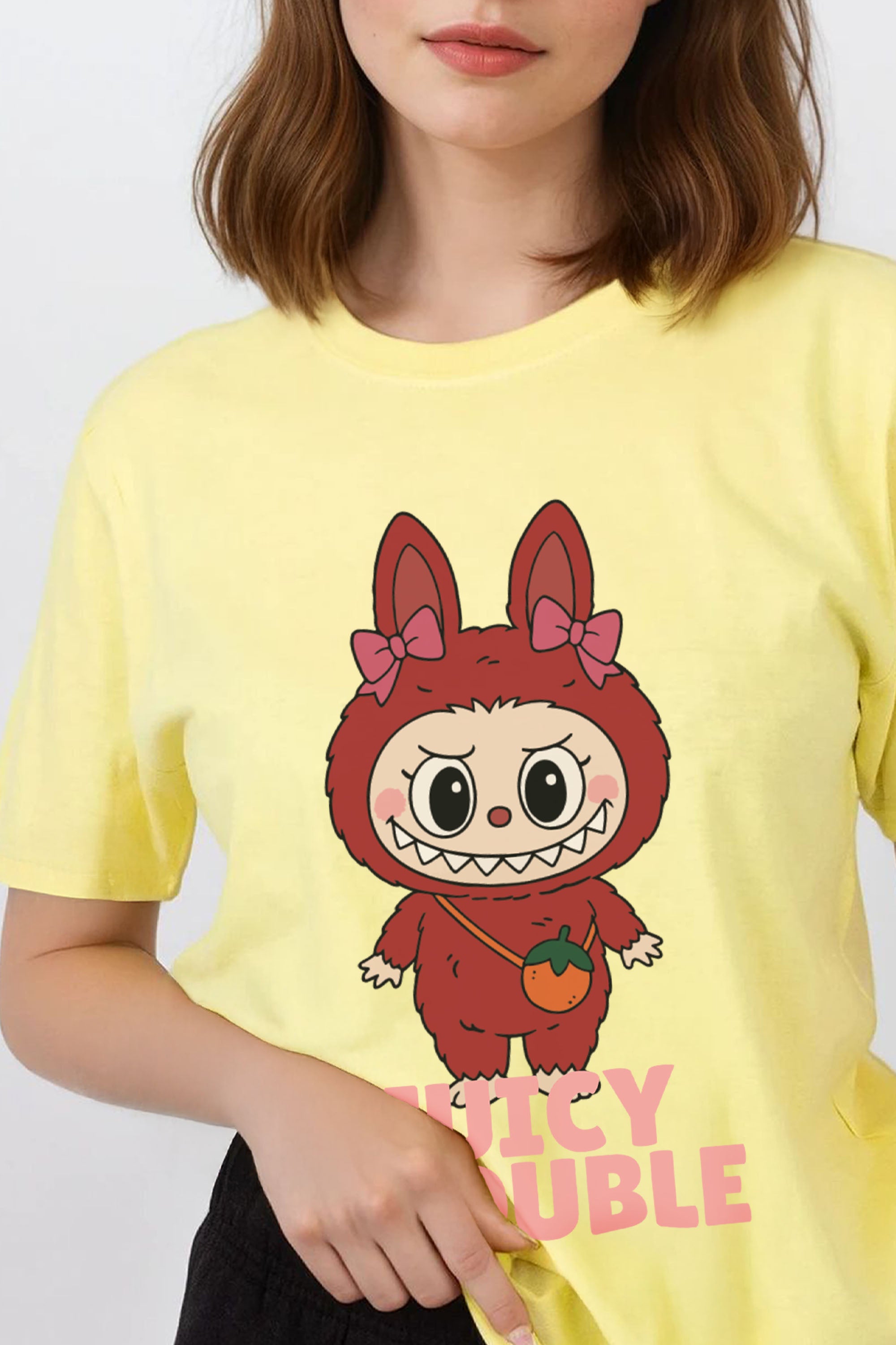 Regular Fit T-shirt in Juicy Trouble Labubu Print