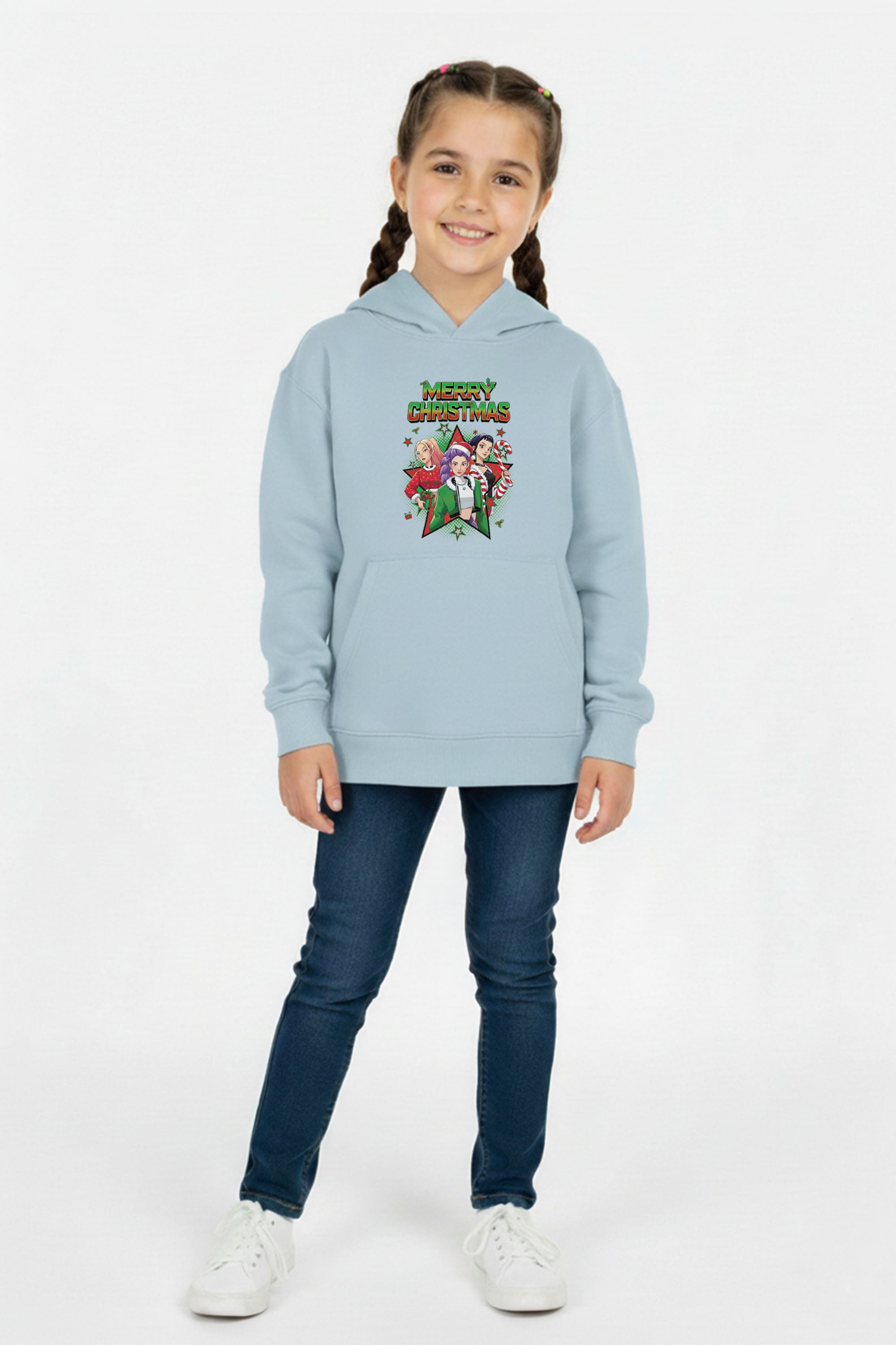 Kids Merry Squad Christmas Printed Hoodie