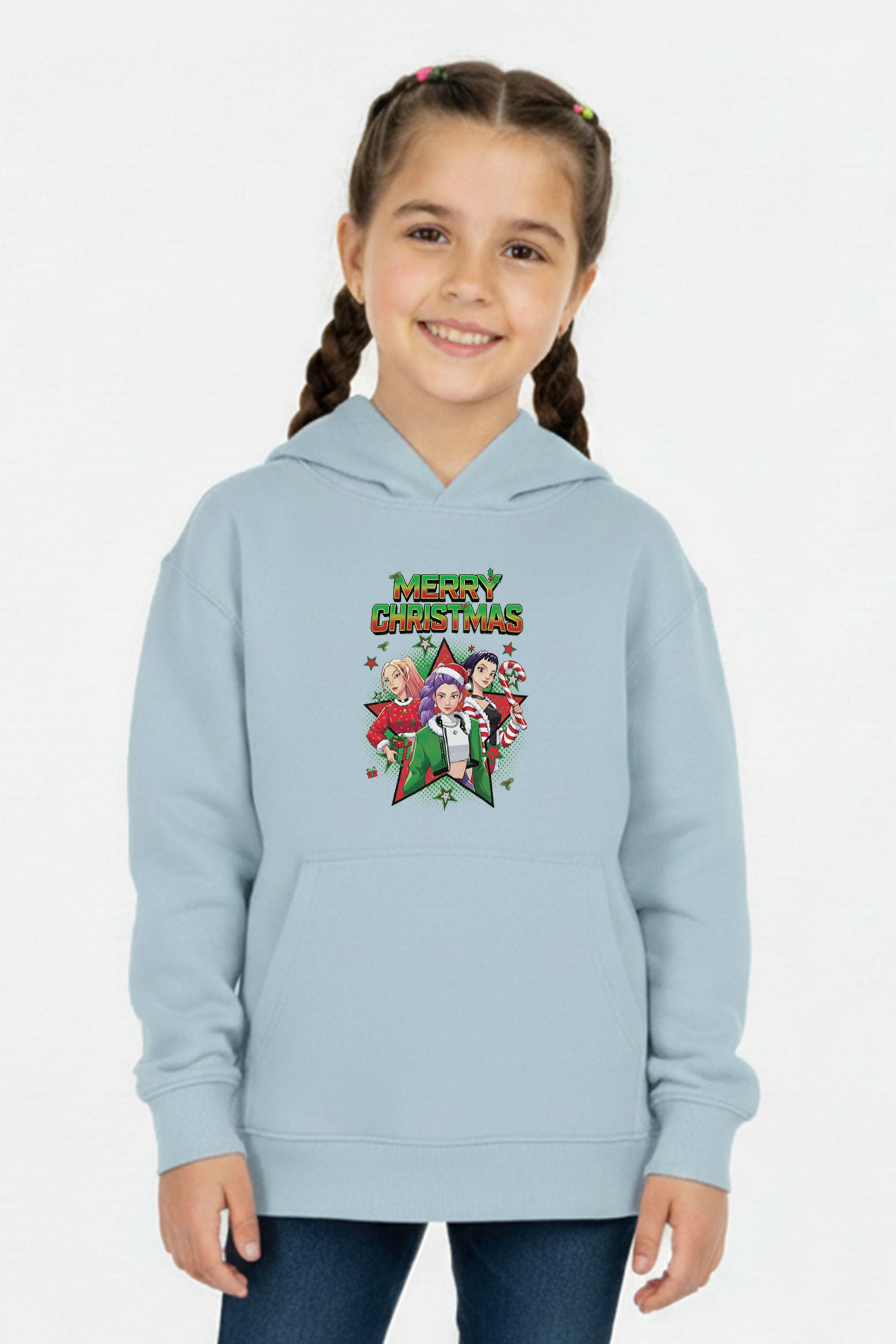 Kids Merry Squad Christmas Printed Hoodie