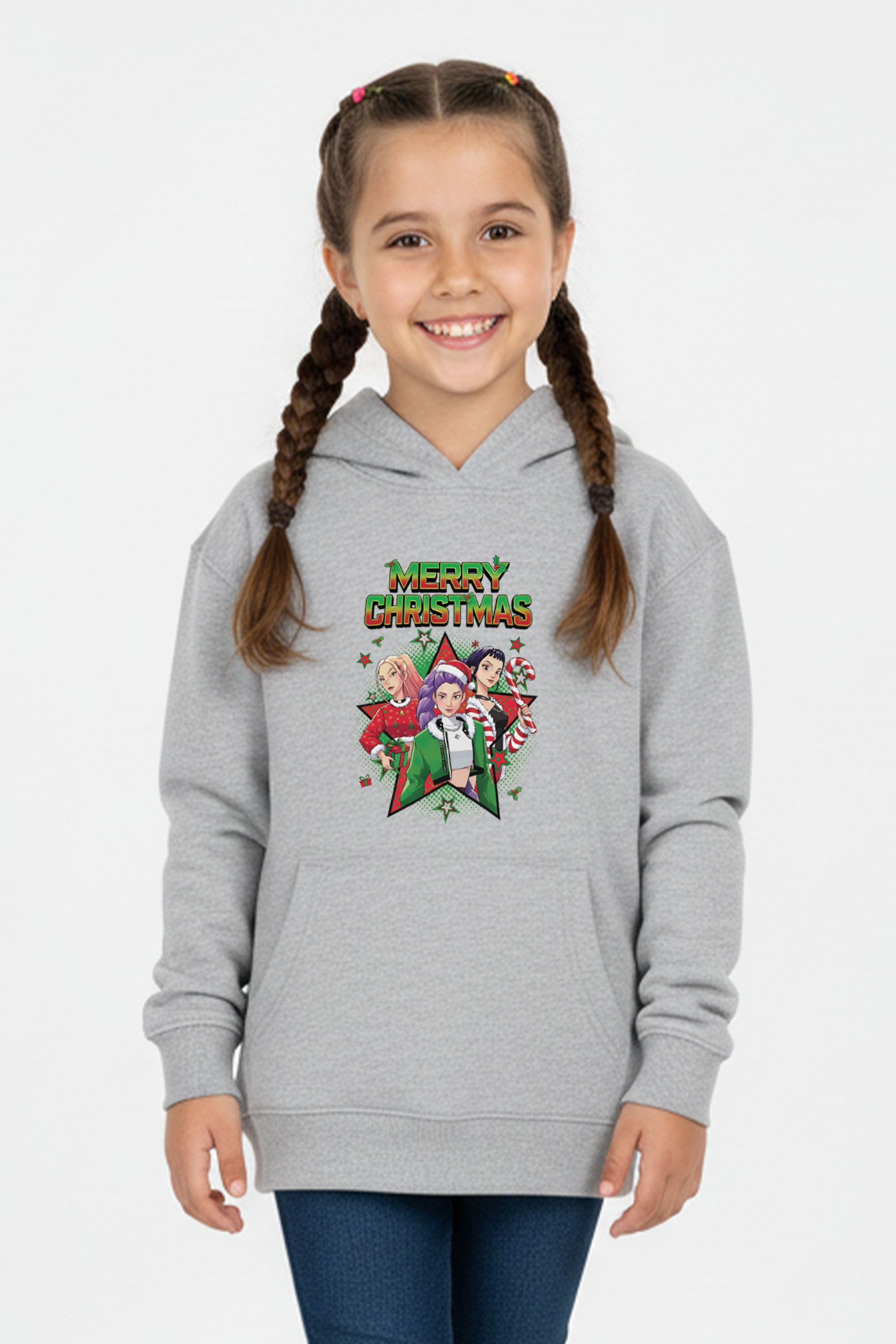 Kids Merry Squad Christmas Printed Hoodie