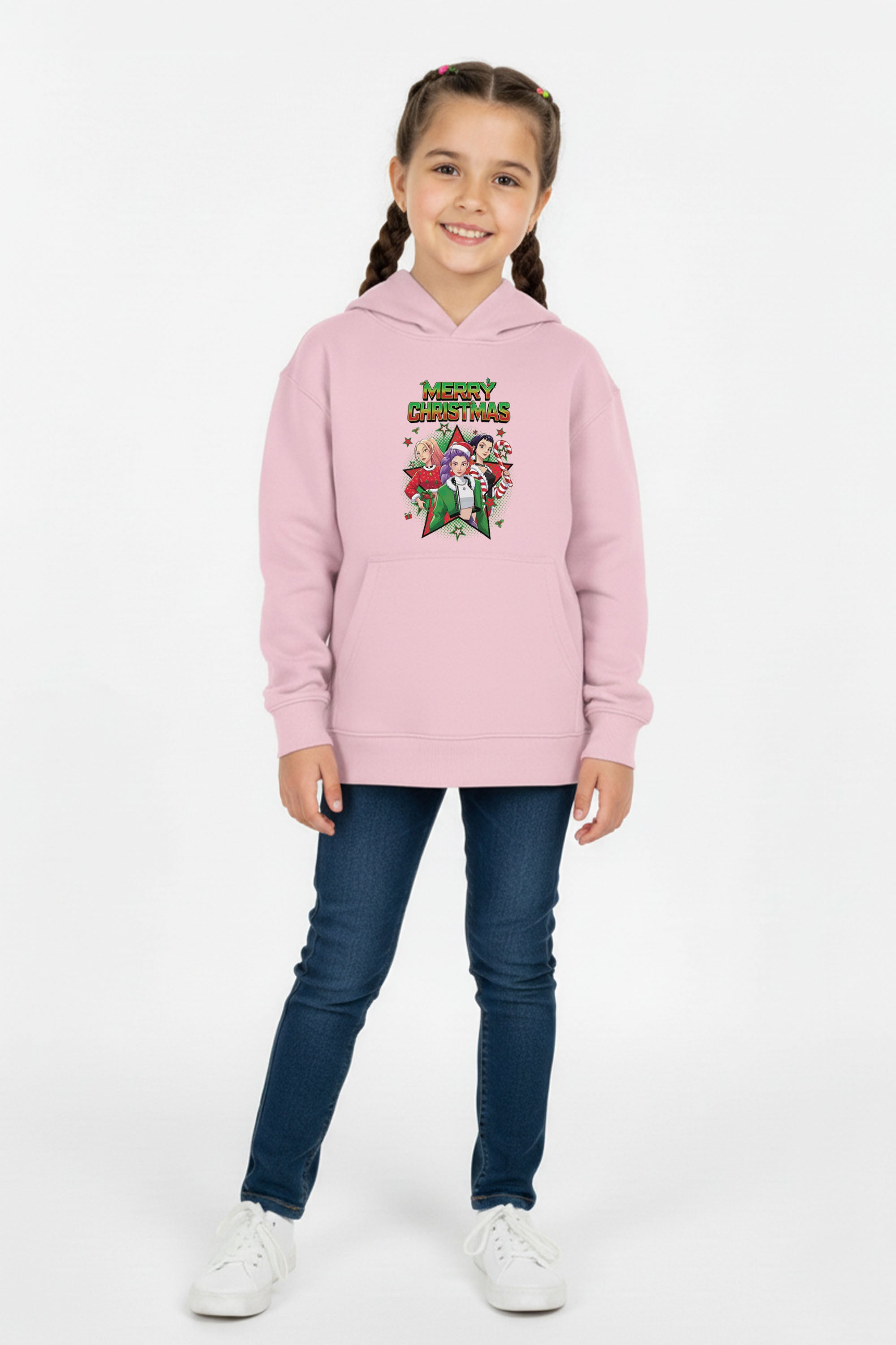 Kids Merry Squad Christmas Printed Hoodie