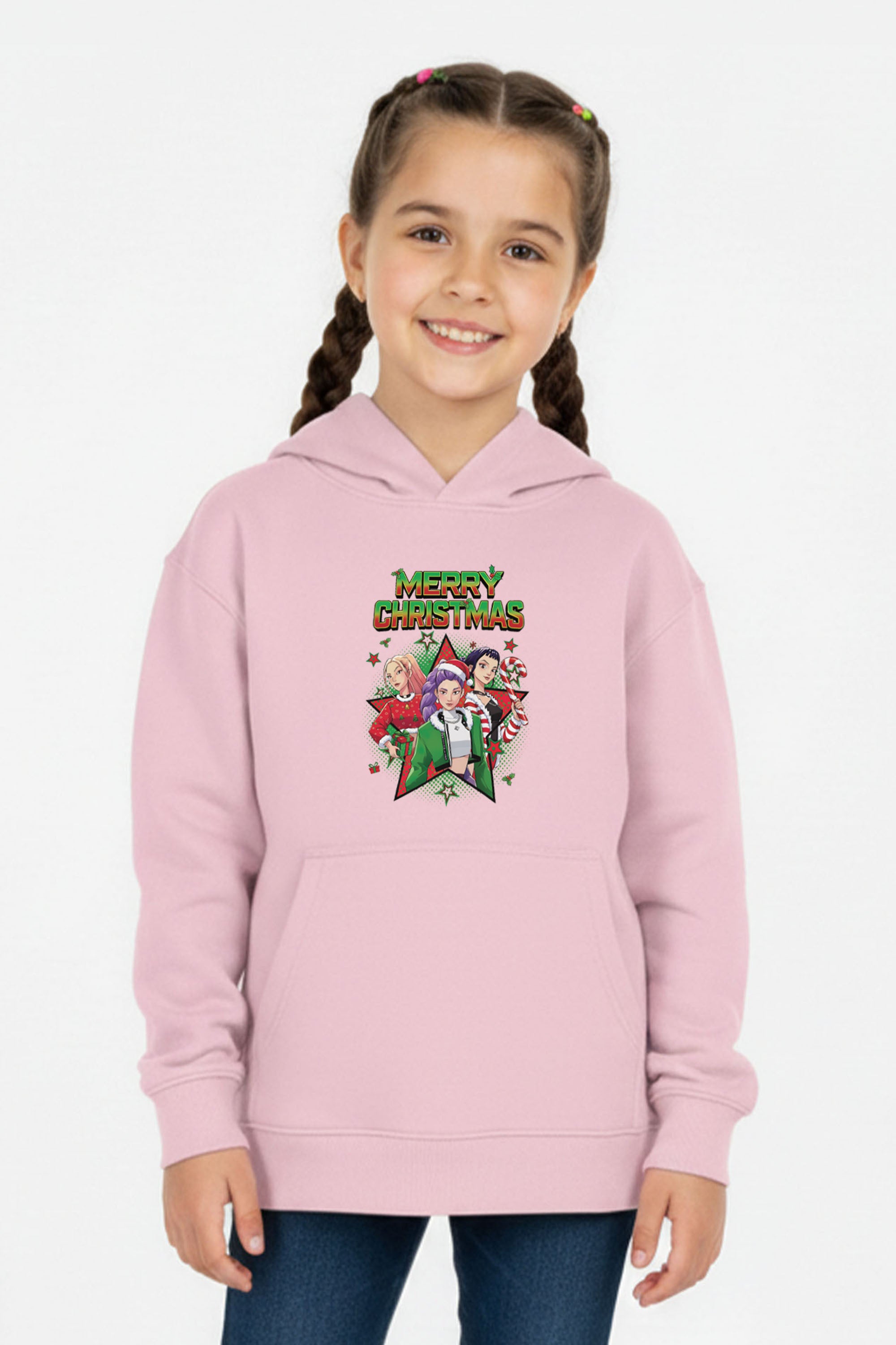 Kids Merry Squad Christmas Printed Hoodie