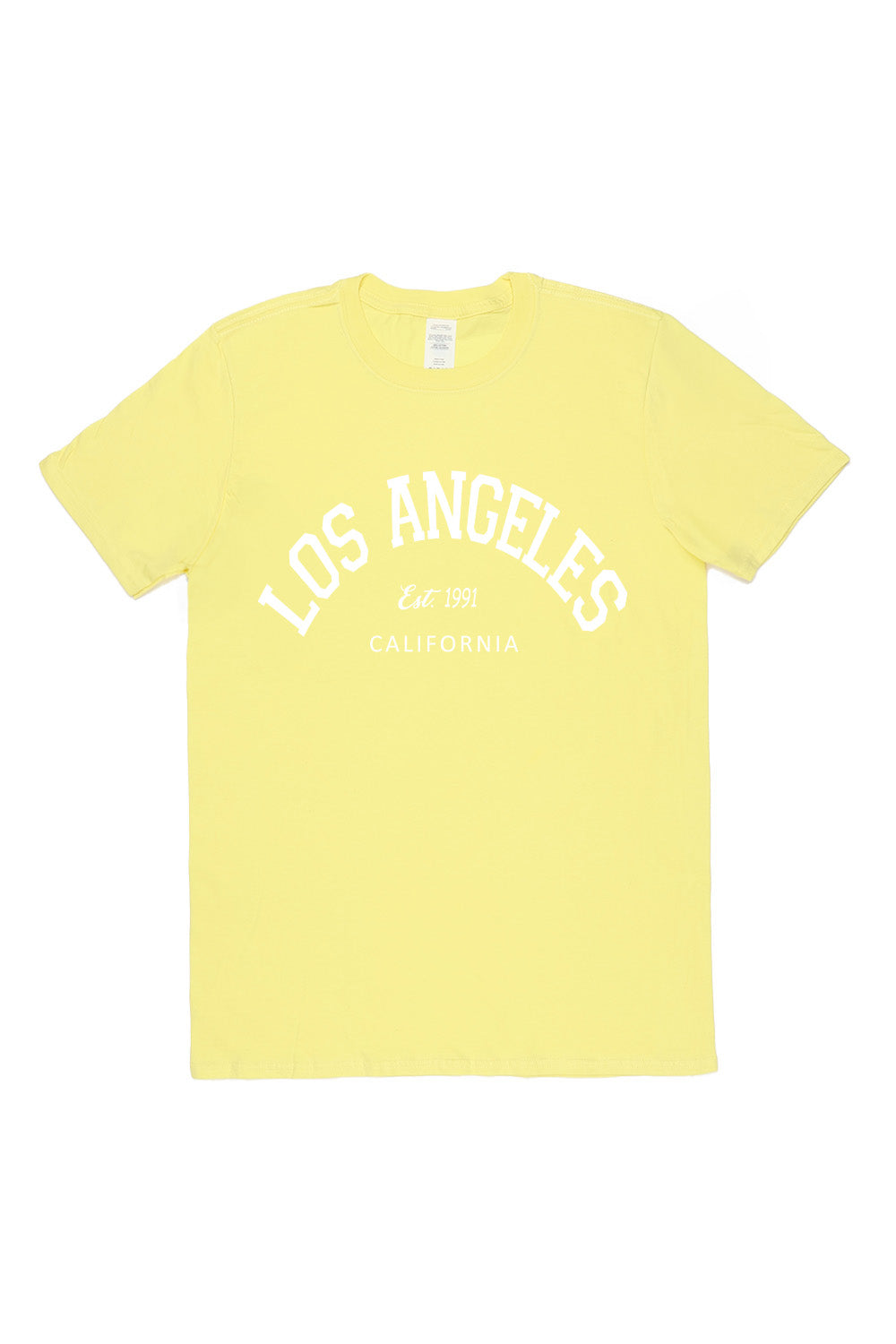 Los Angeles T Shirt in Yellow Custom Packs Missi Clothing