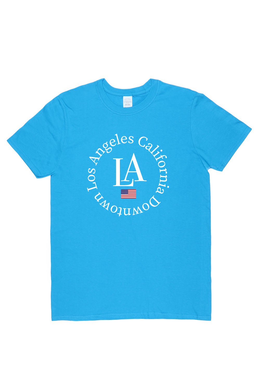 LA T Shirt in Sapphire Blue Custom Packs Missi Clothing