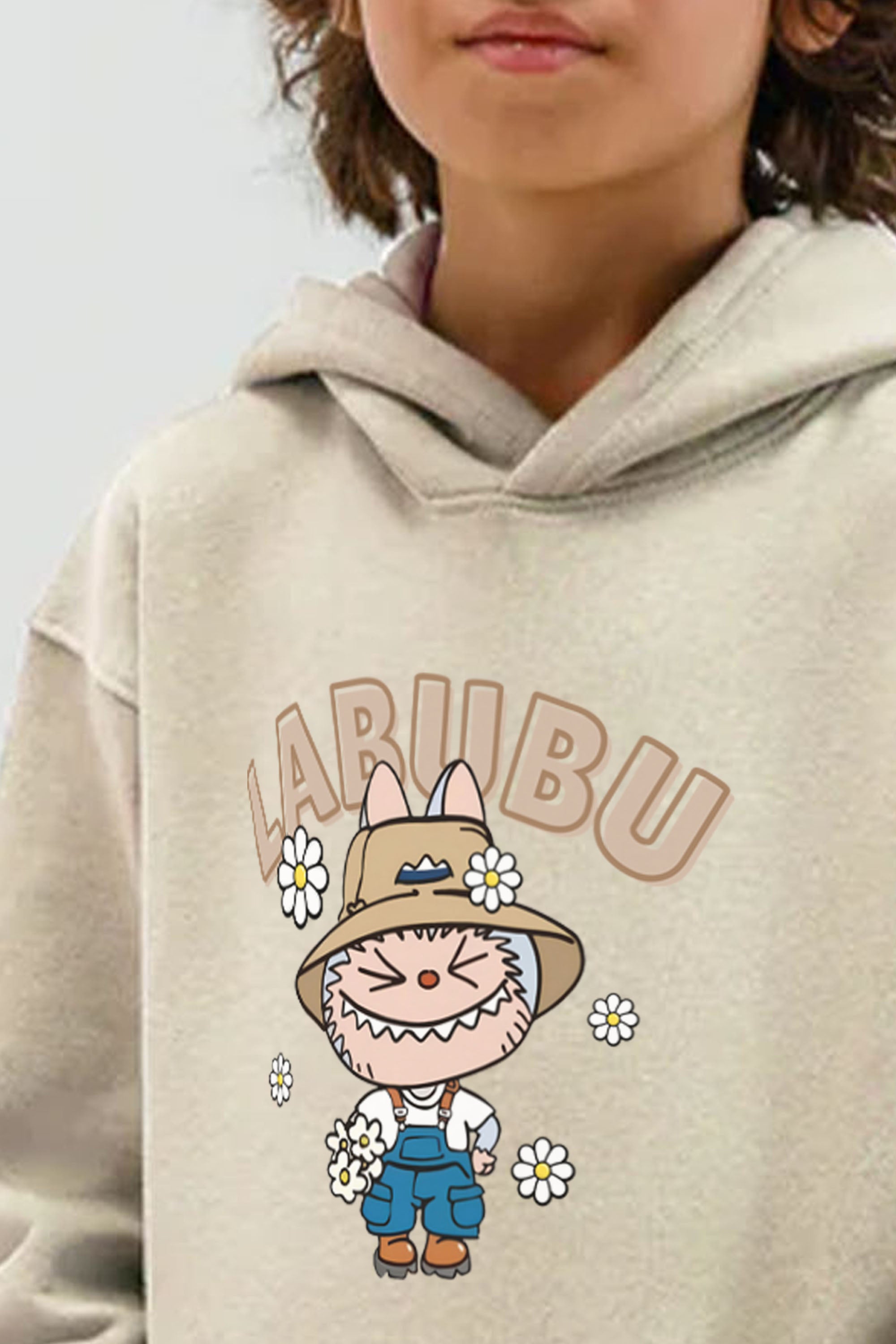 Kids Labubu Daisy Farmer Printed Hoodie & Joggers set (Pack of 5)