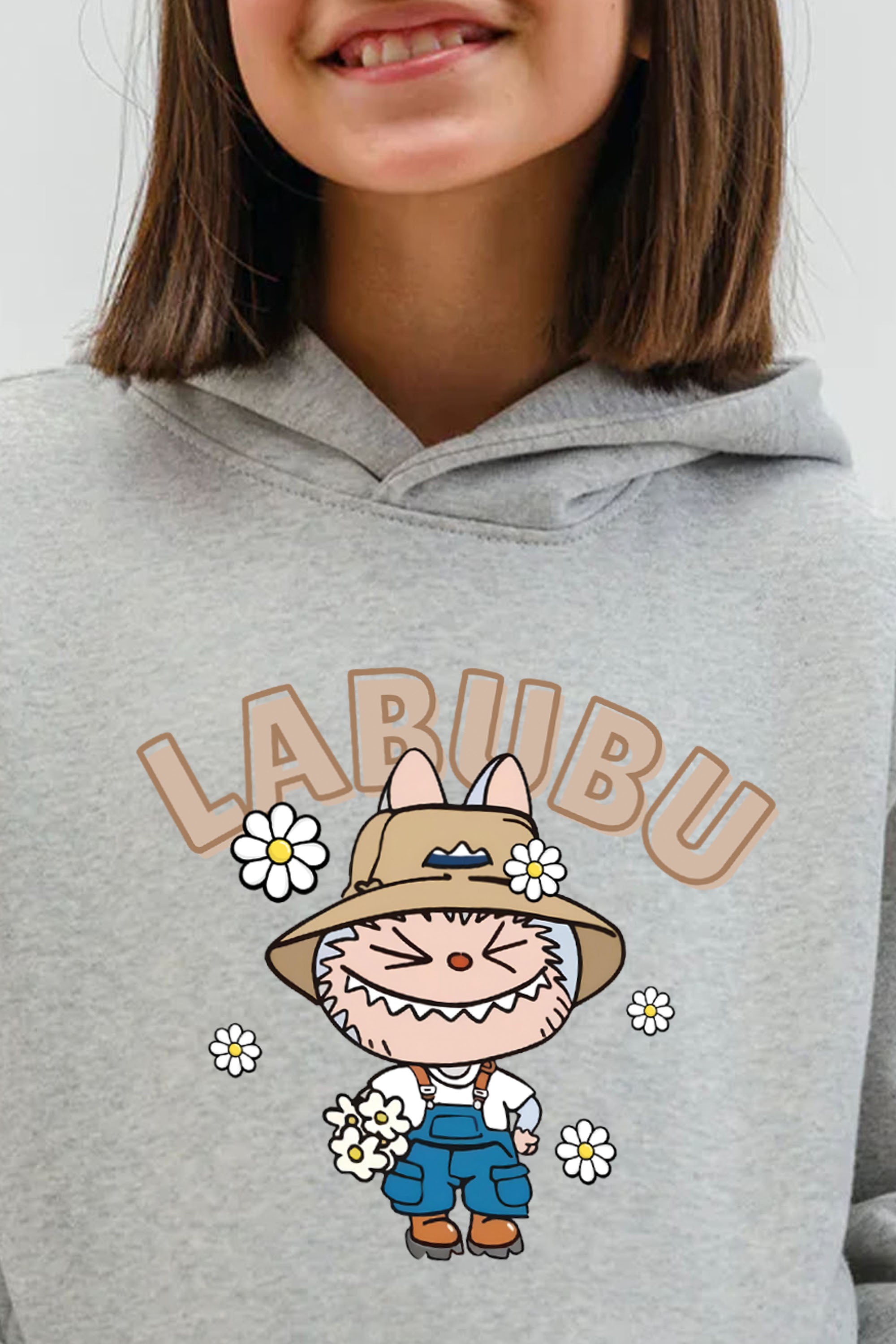 Kids Labubu Daisy Farmer Printed Hoodie & Joggers set (Pack of 5)