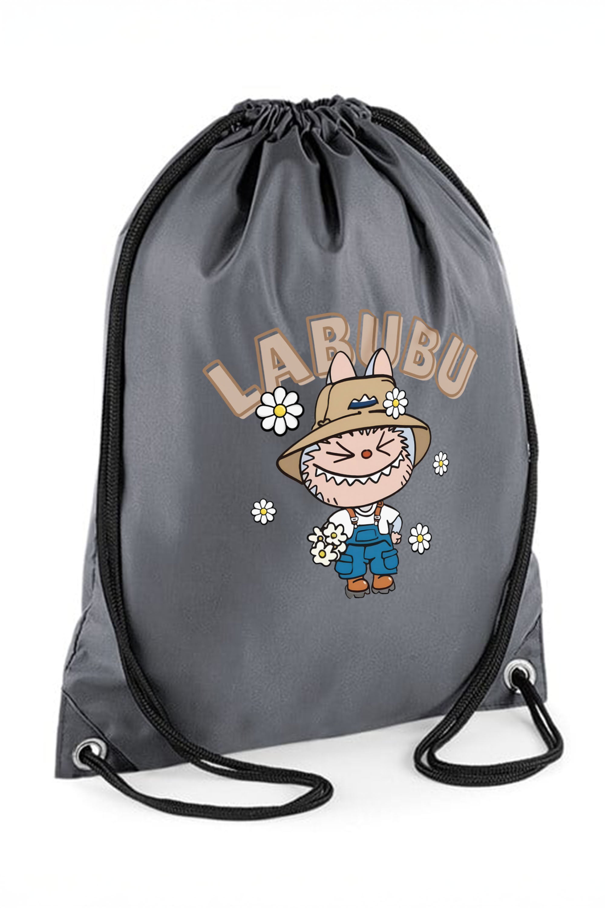 Labubu Daisy Farmer Printed Water-Resistant Gymsac
