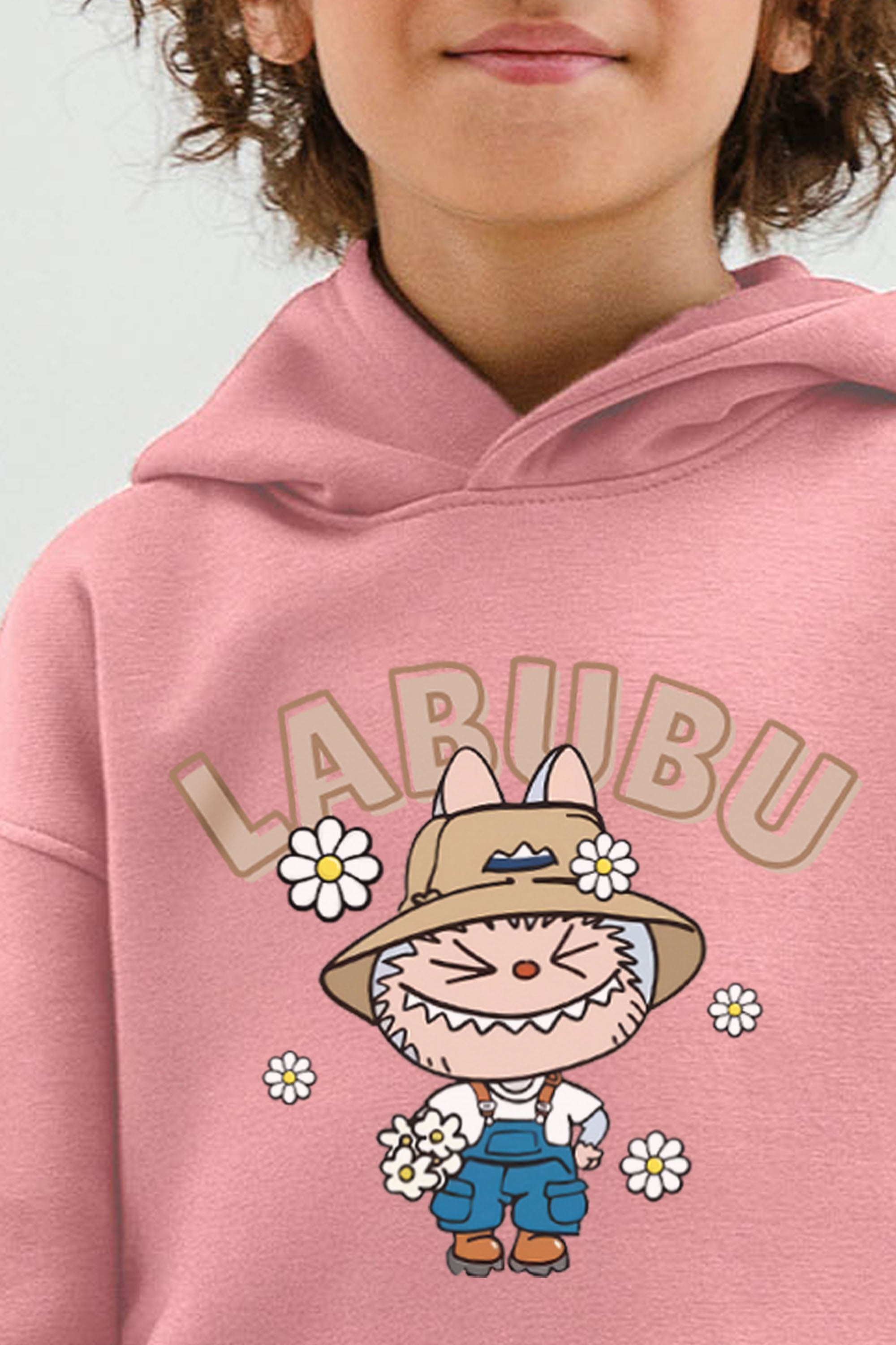 Kids Labubu Daisy Farmer Printed Hoodie & Joggers set (Pack of 5)