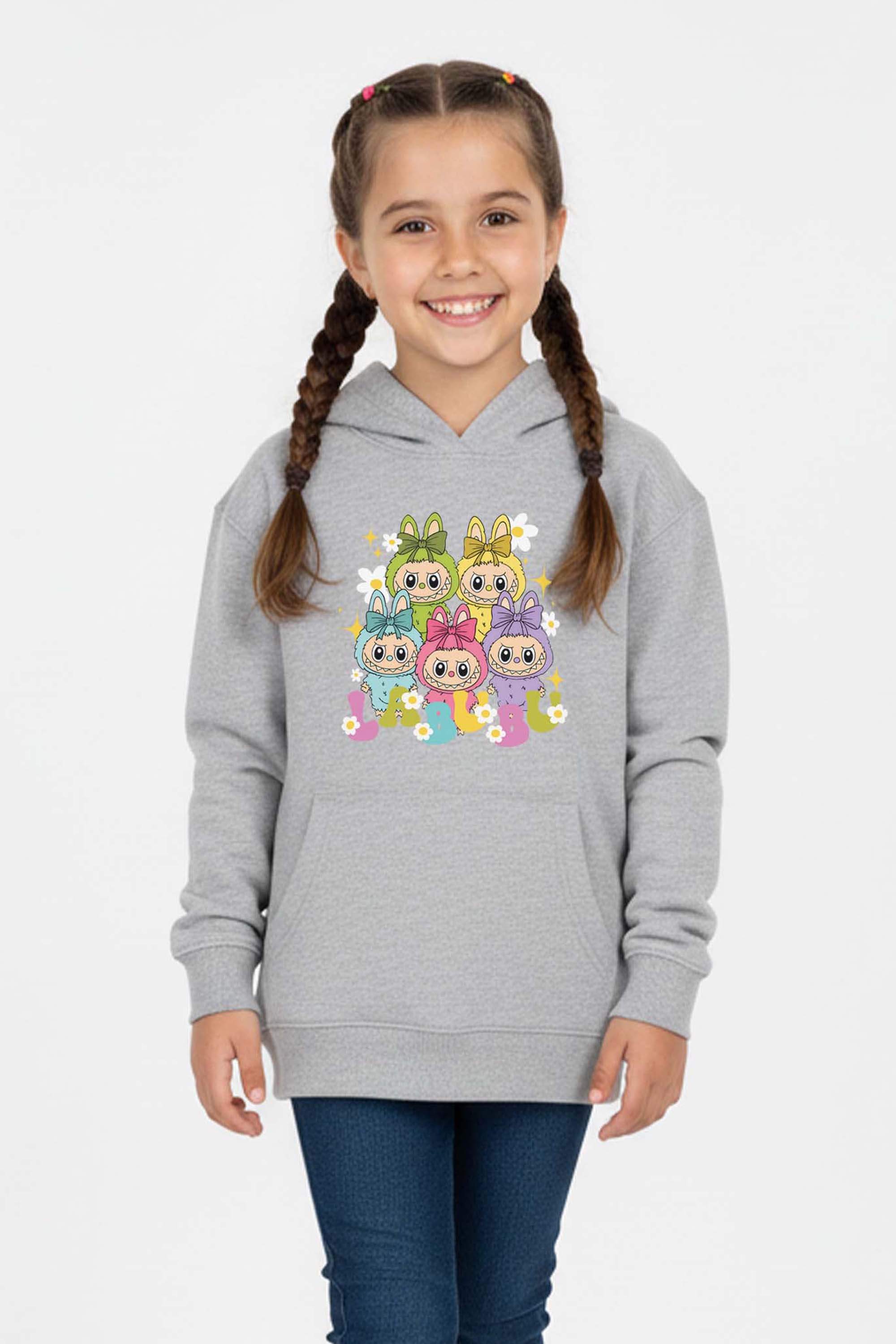 Kids Labubu Daisy Squad Printed Hoodie