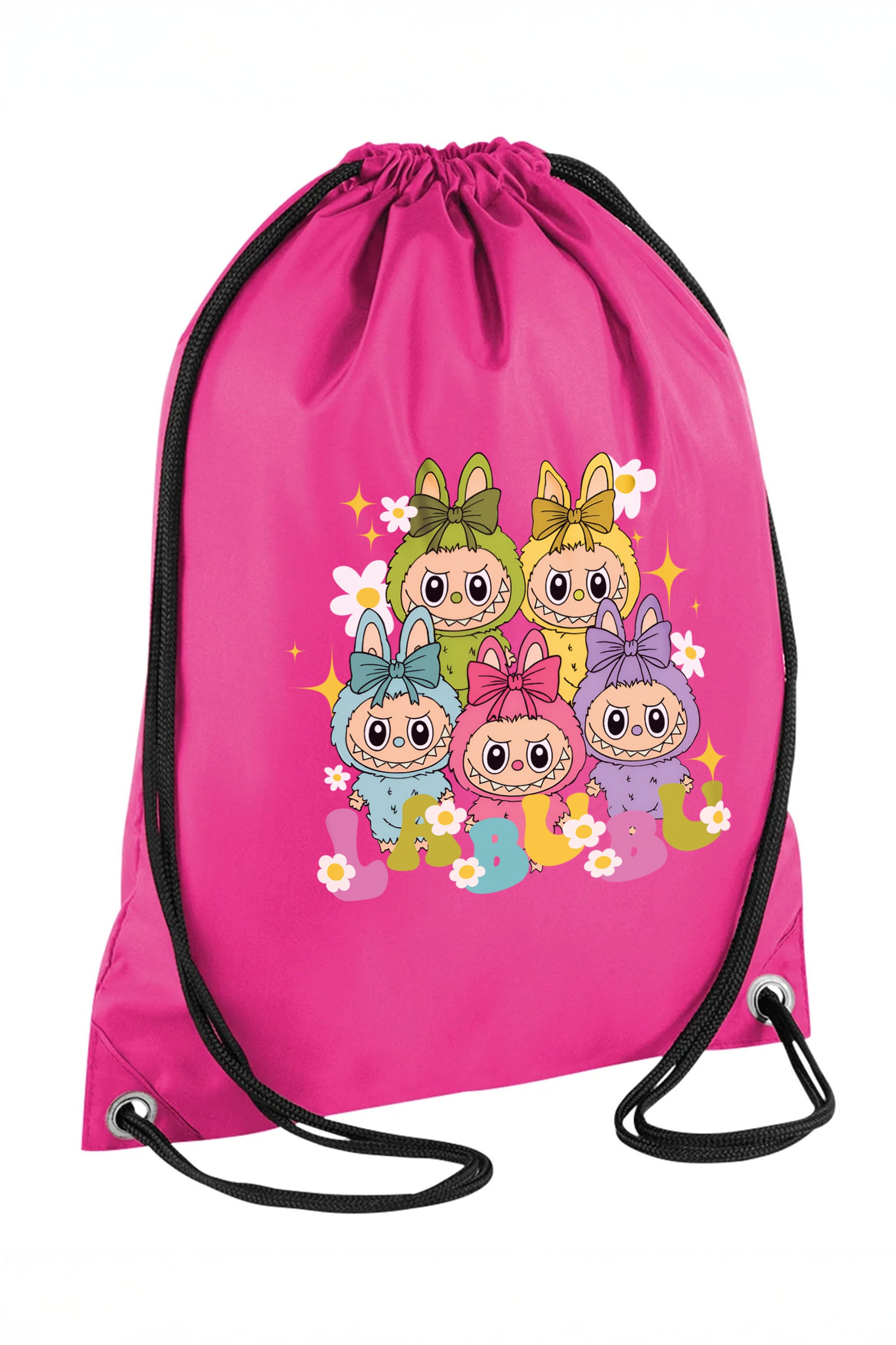 Labubu Daisy Squad Printed Water-Resistant Gymsac