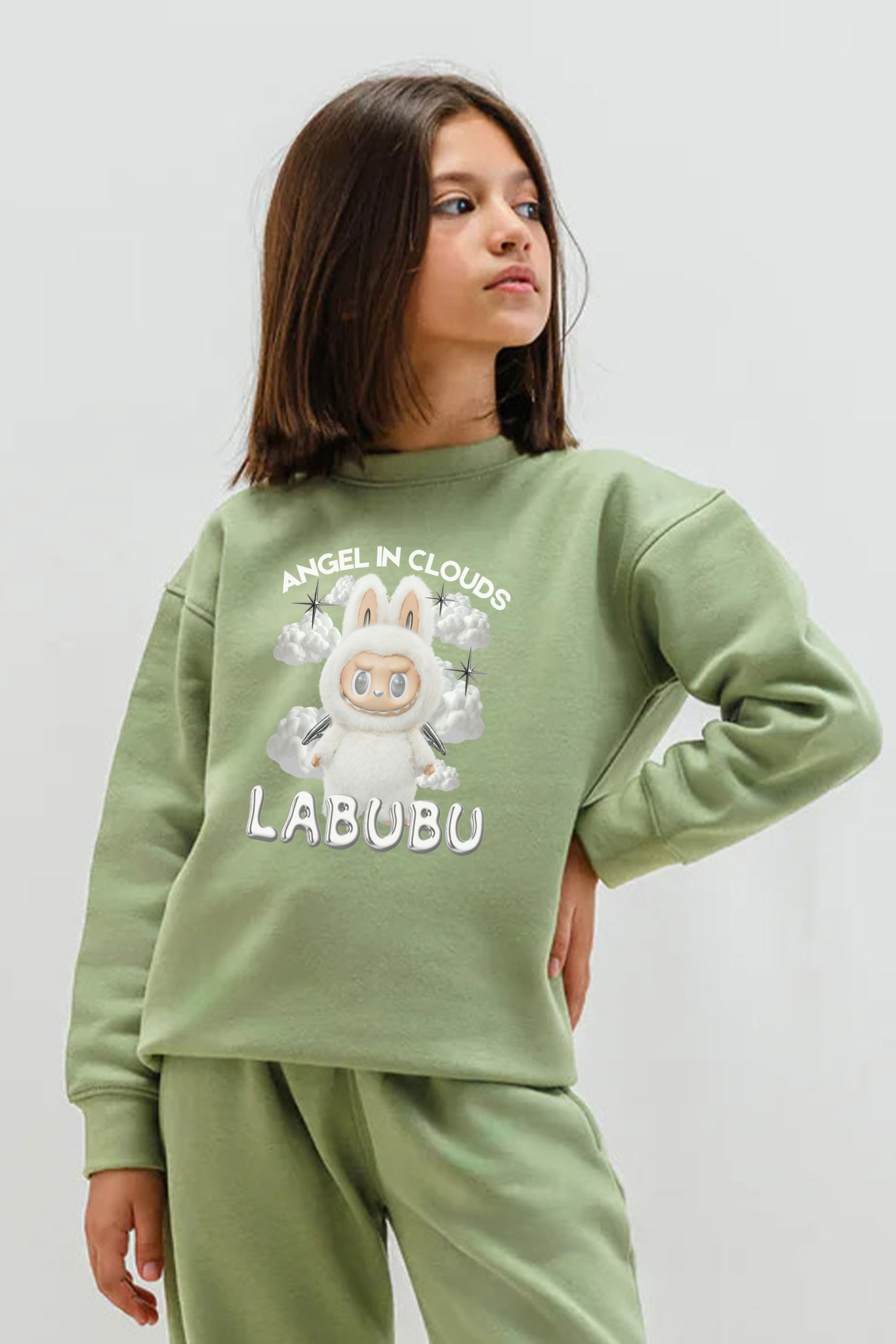 Kids Premium Labubu Cloud Printed Sweatshirt (Pack of 5)