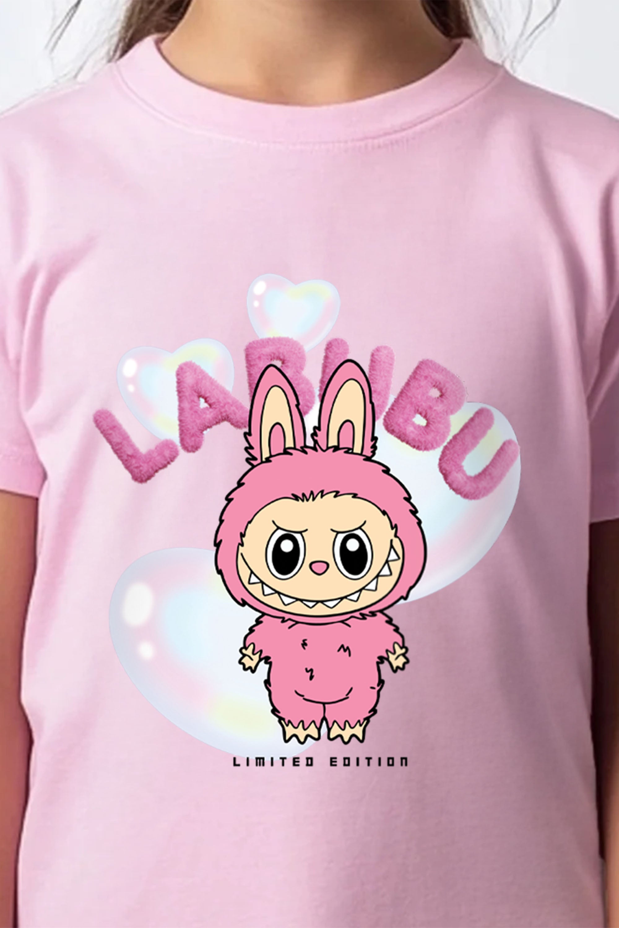 Kids Cute Labubu Printed T-Shirt