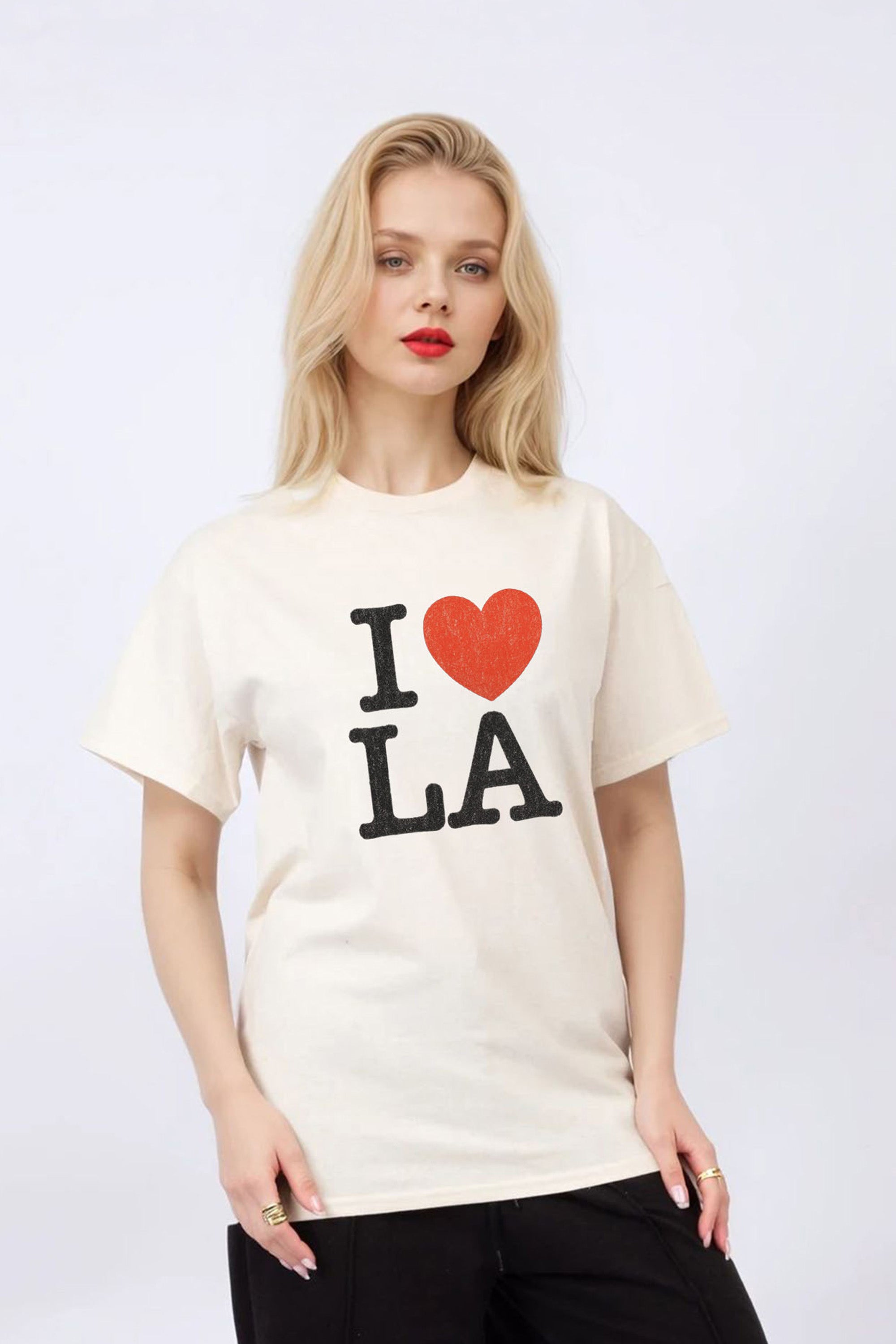 Regular Fit T-shirt in I love LA Print
