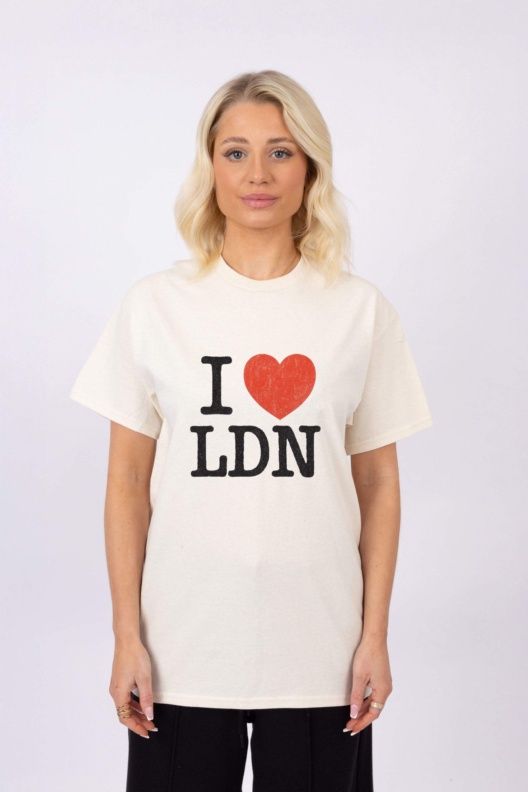 Regular Fit T-shirt in I love LDN Print