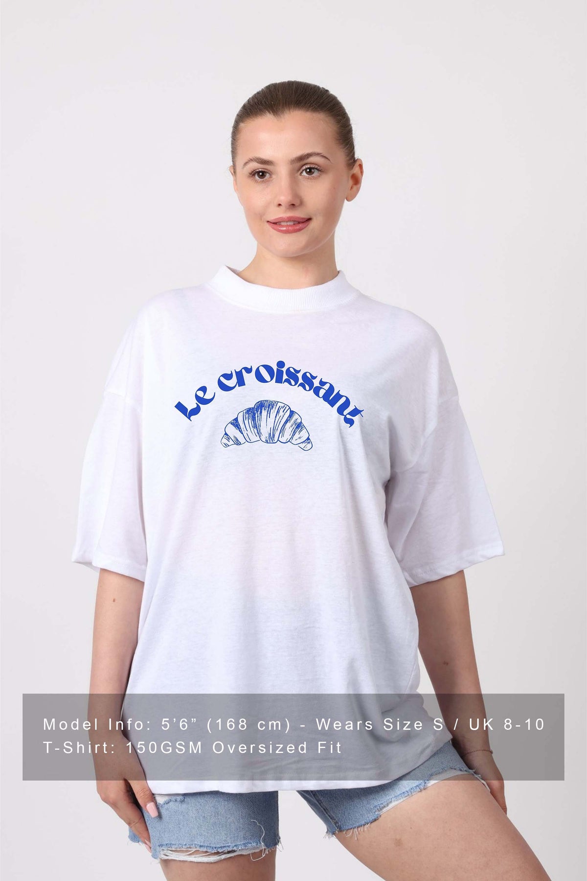 150GSM Oversized T-Shirts in Le Croissant Print