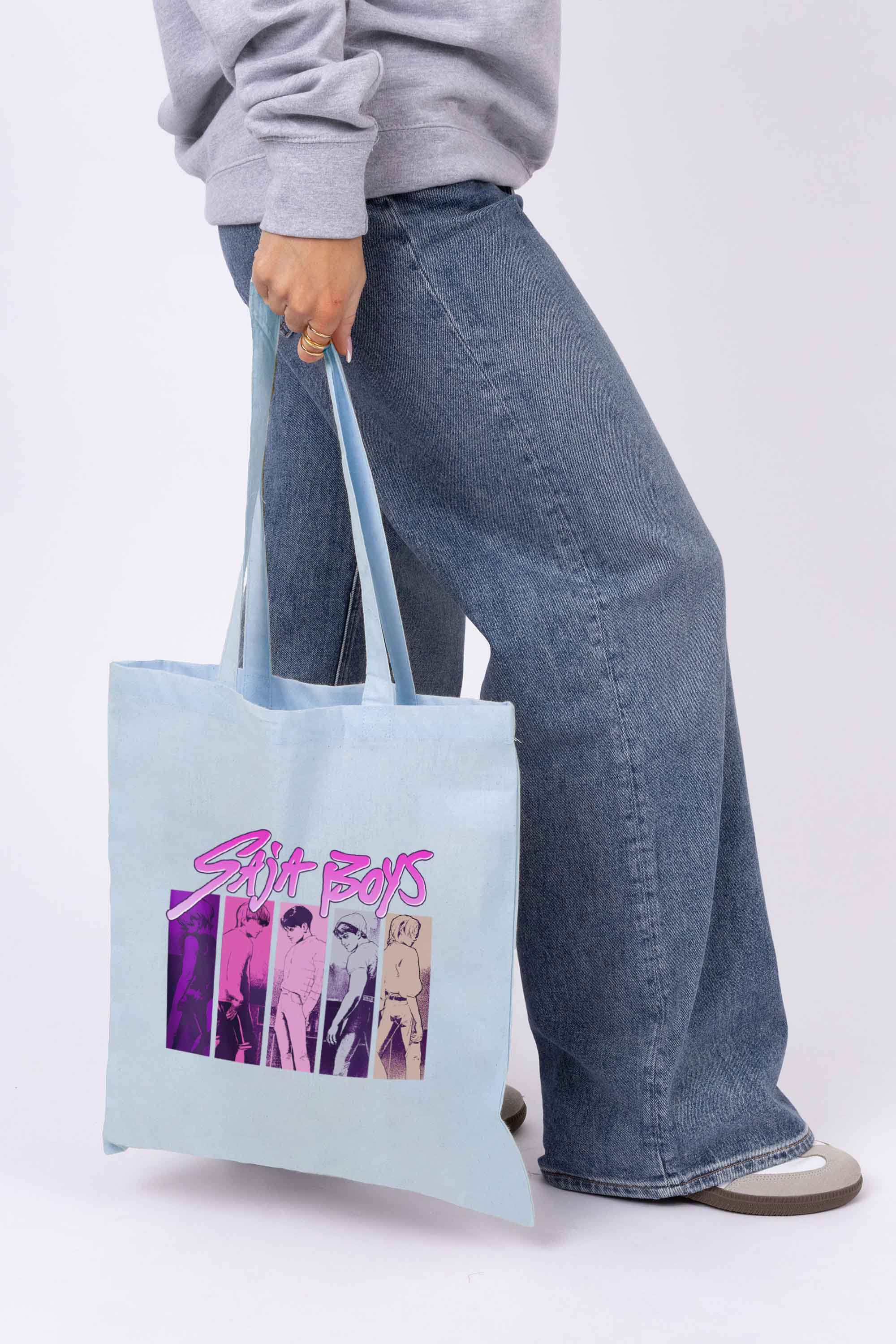 K-Pop Saja Boys Graphic Printed Cotton Tote Bag