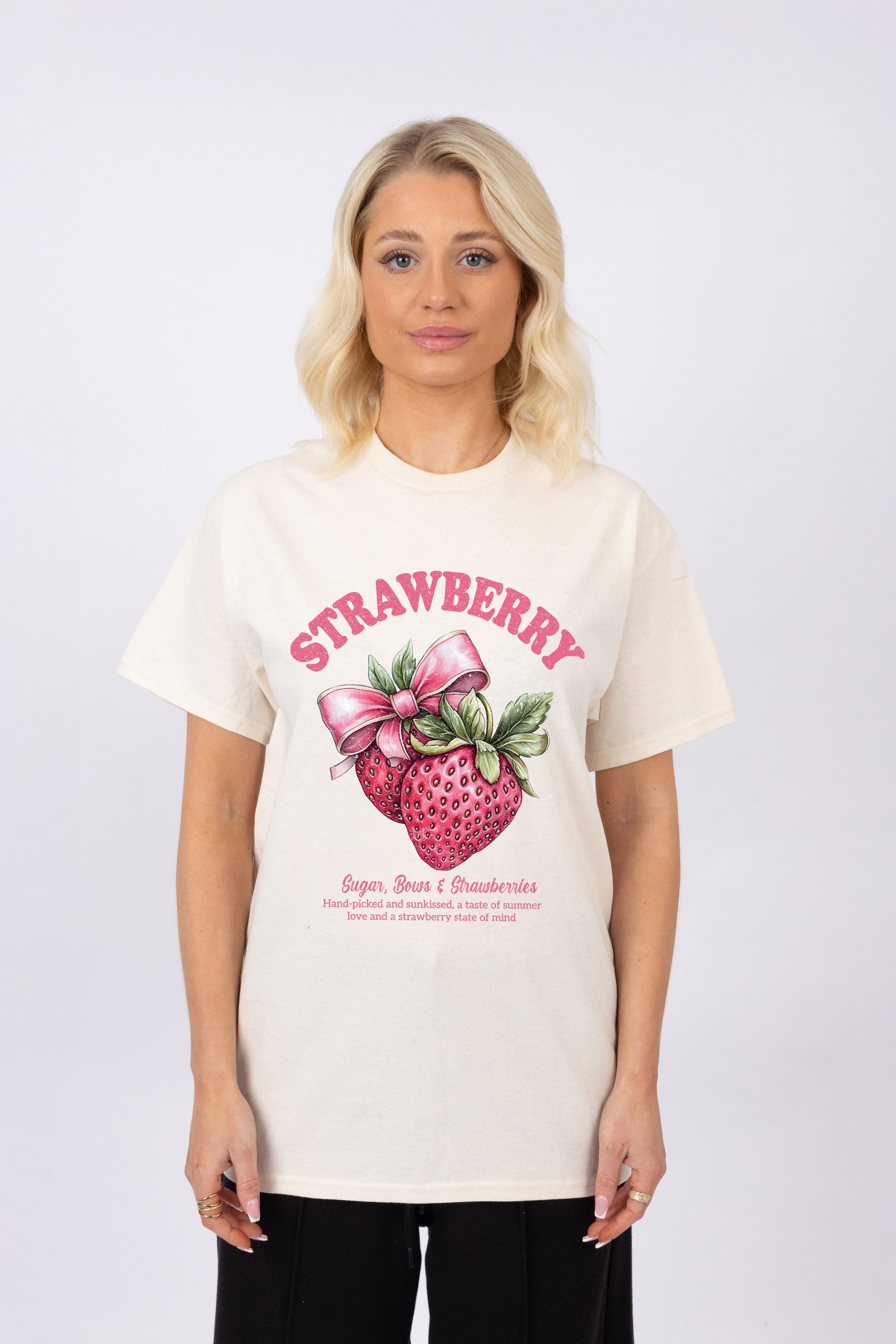 Regular Fit T-shirt in Strawberry Print (Custom Pack)