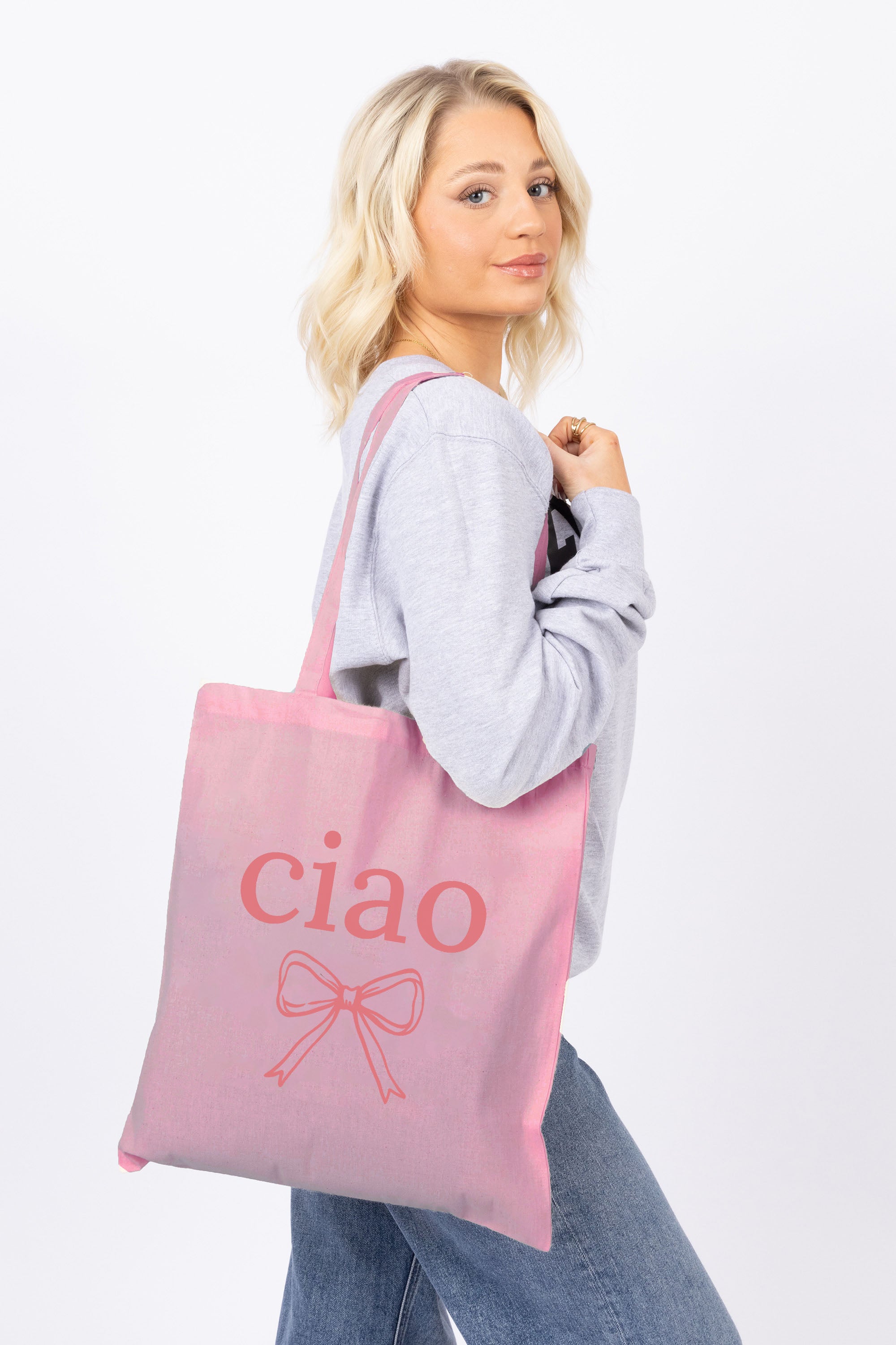 Ciao Bow Printed Tote Bag
