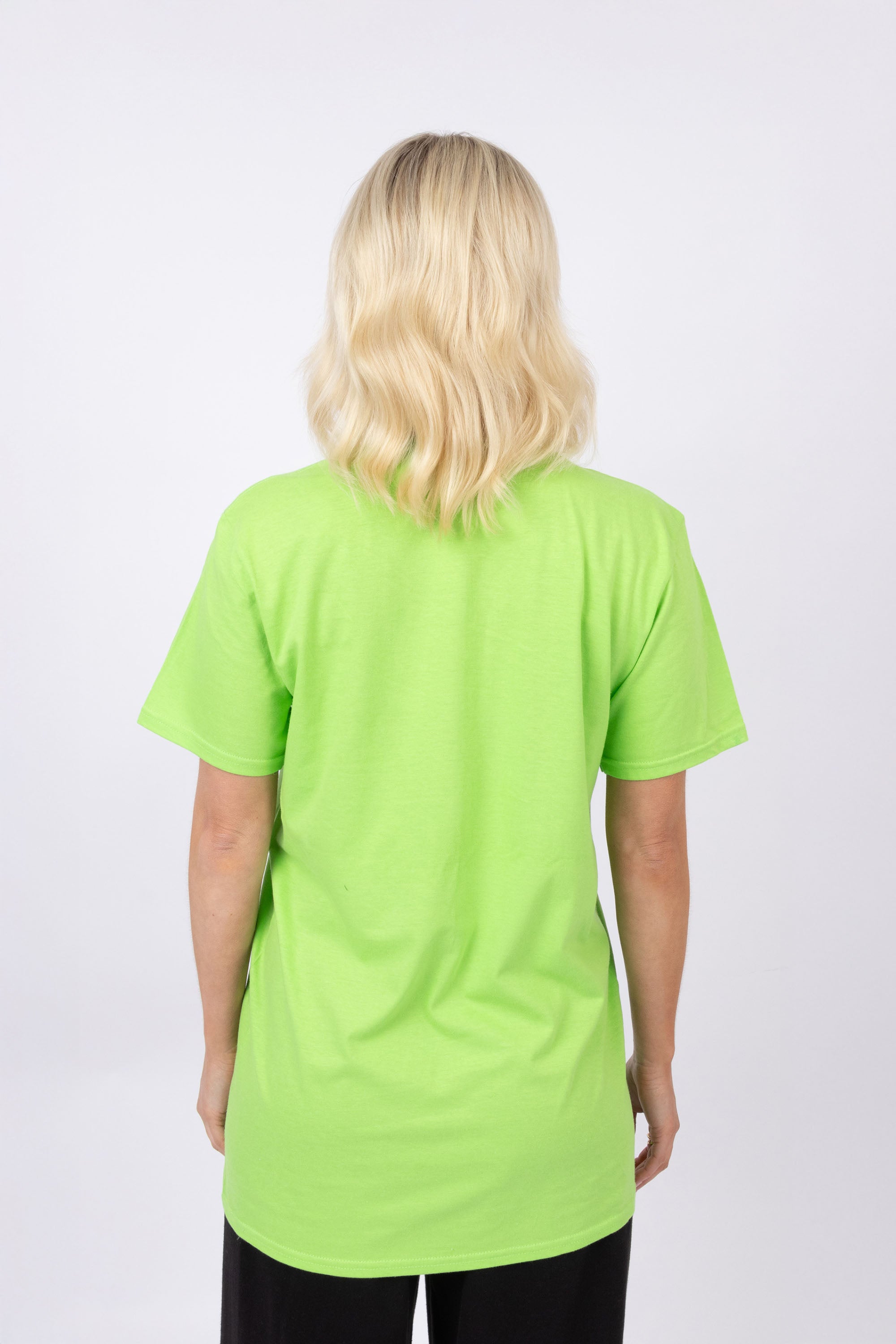 Tropical Green Hibiscus Floral Printed T-shirt (Custom Pack)