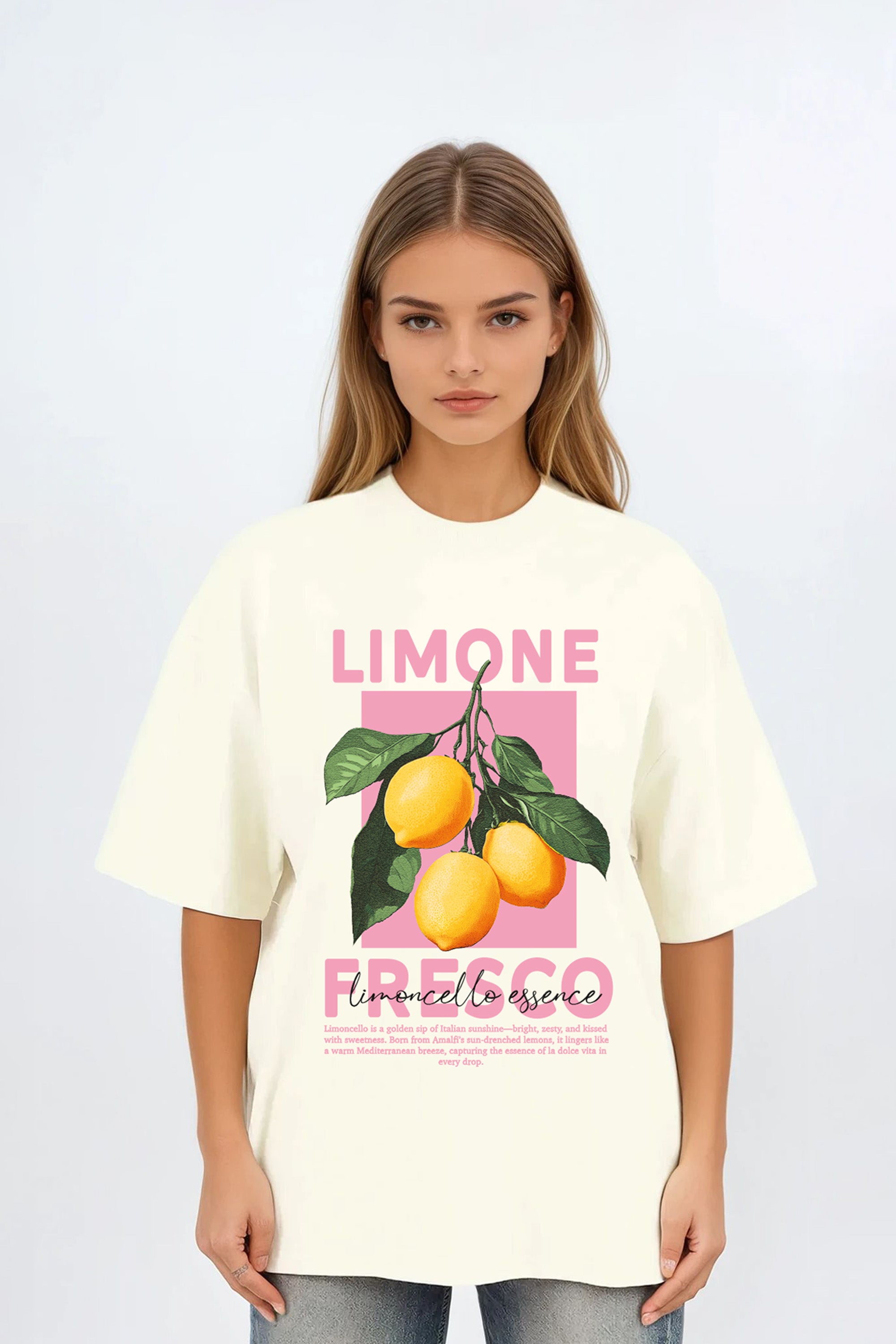 Oversized T-Shirt In Limone Fresco Print