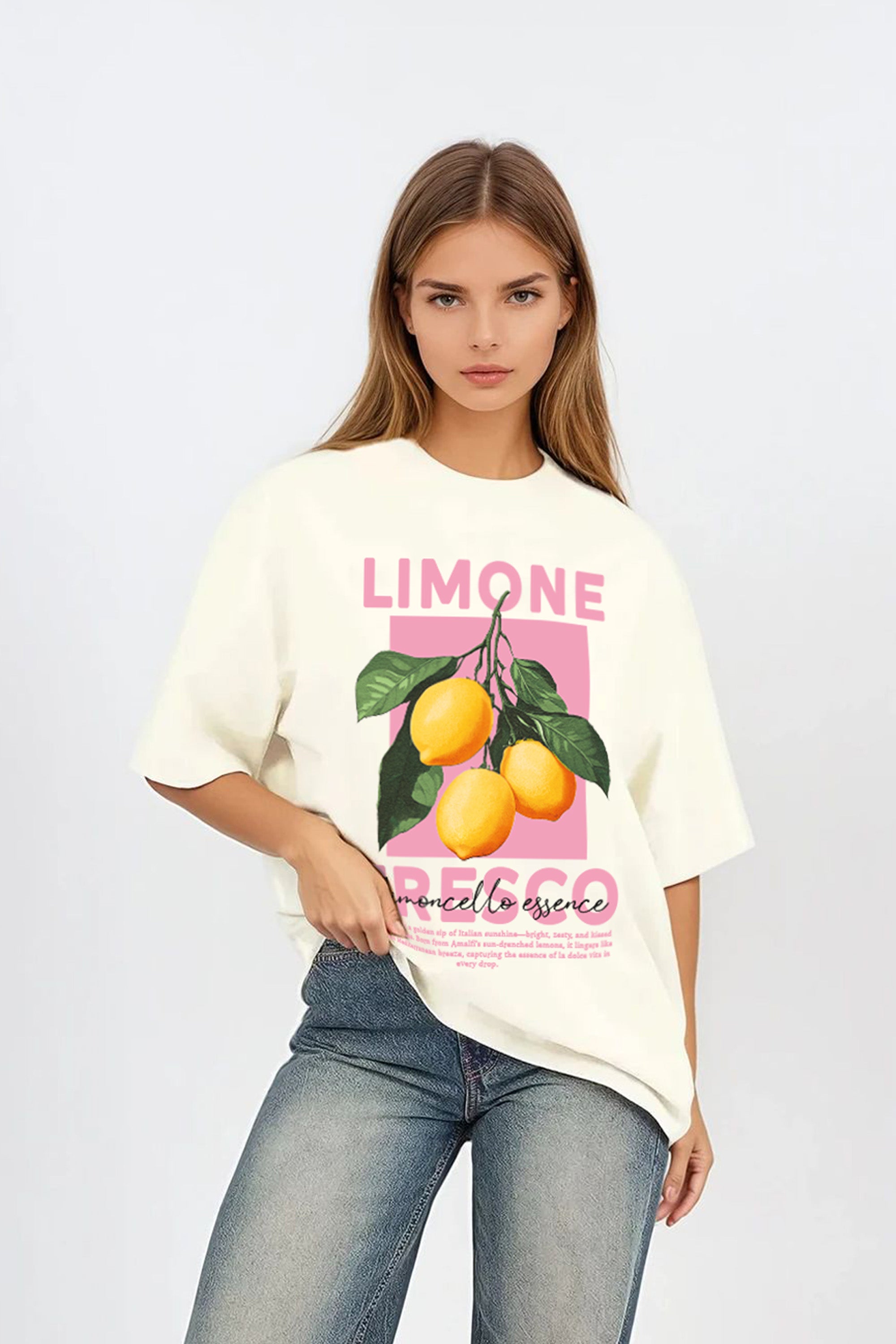 Oversized T-Shirt In Limone Fresco Print