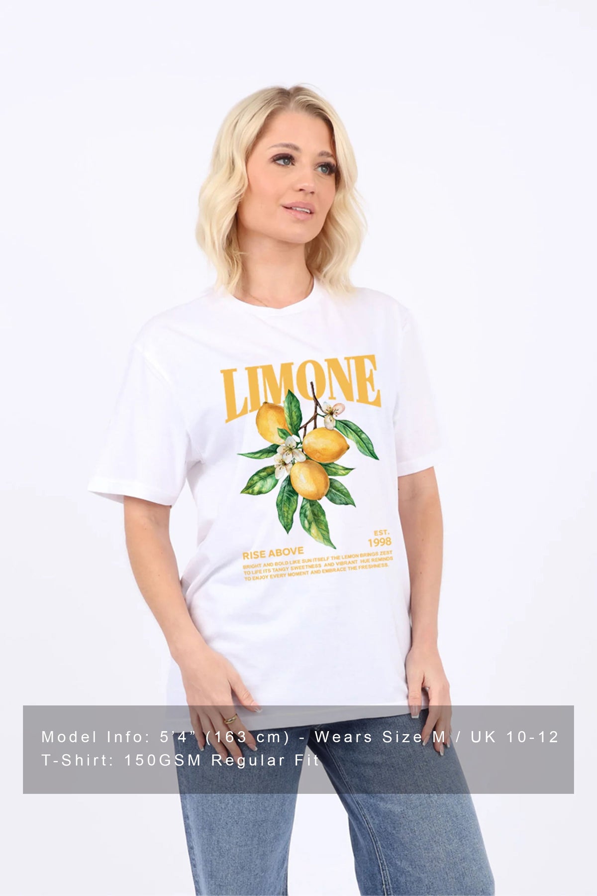 Regular Fit T-shirt in Limone Rise Above Print