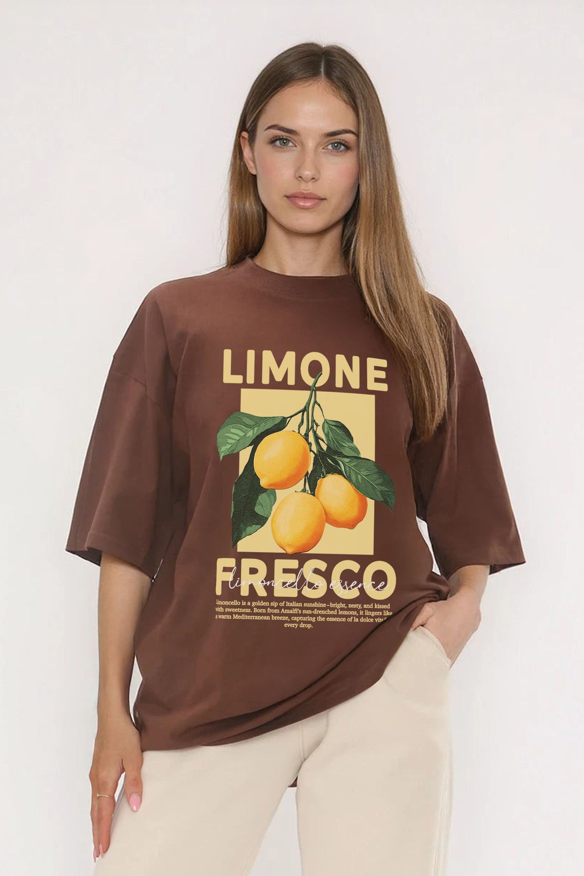 Oversized T-Shirt In Limone Fresco Print