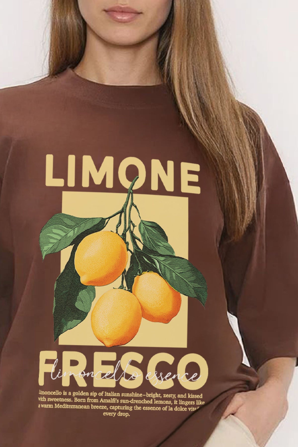 Oversized T-Shirt In Limone Fresco Print