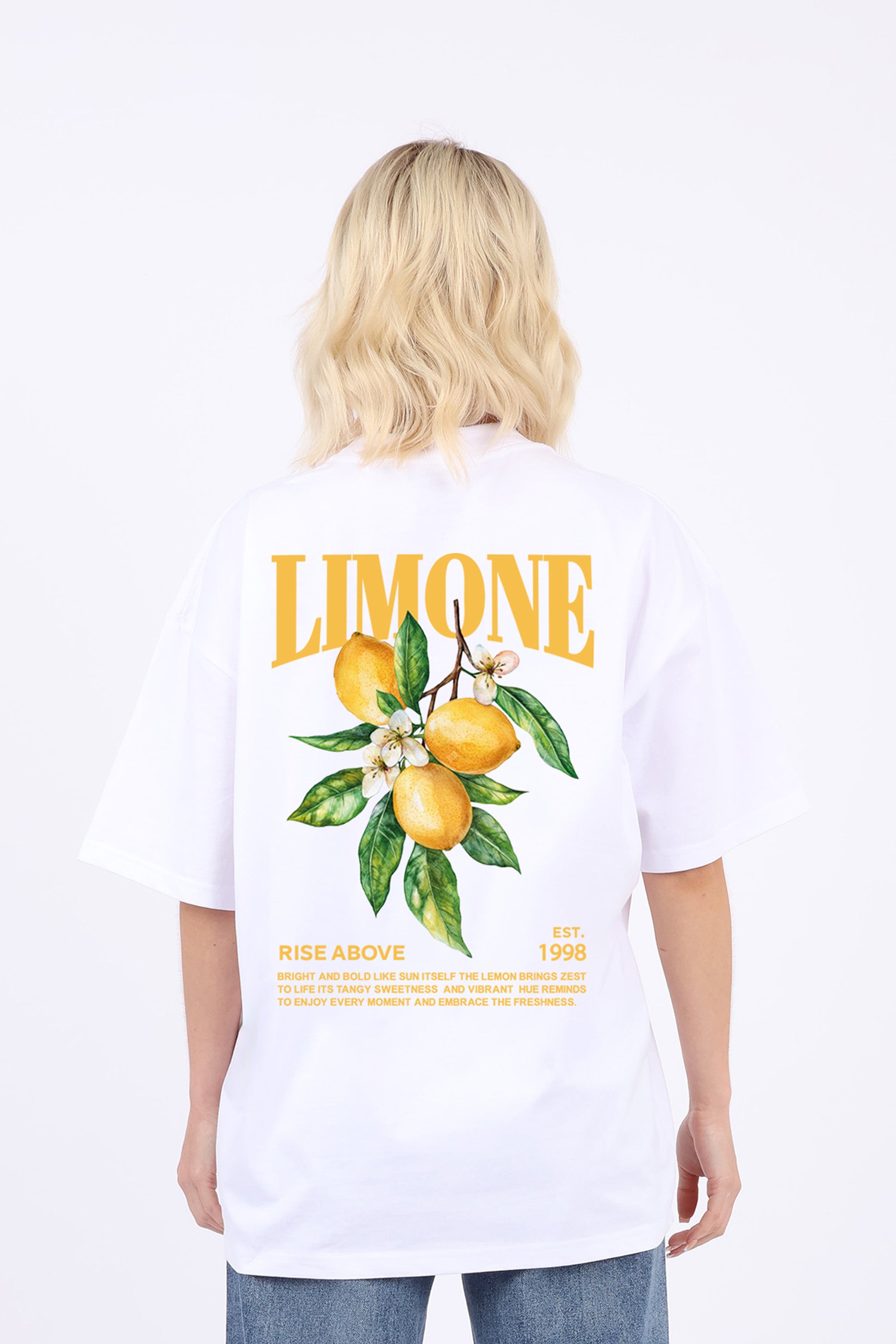 Oversized T-Shirt In Limone Rise Print