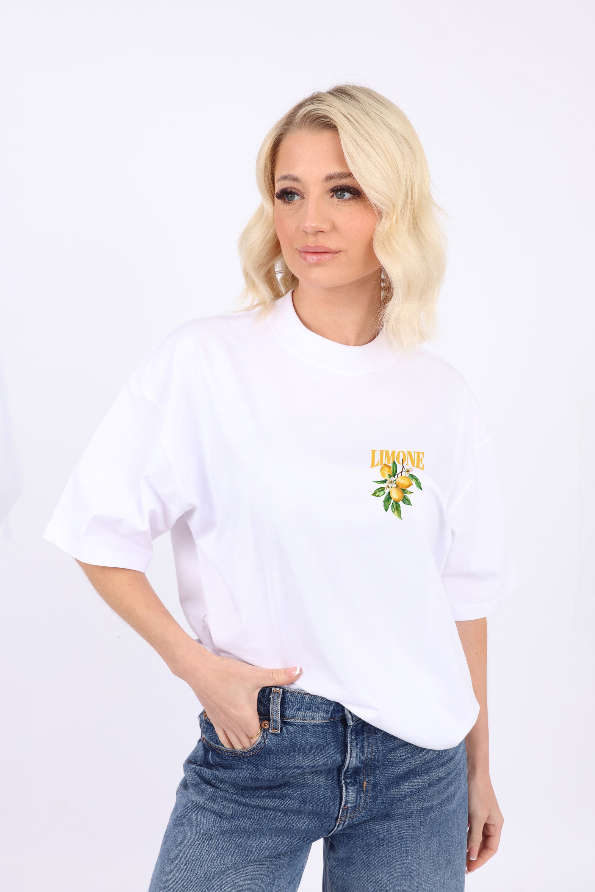 Oversized T-Shirt In Limone Rise Print (Custom Pack)