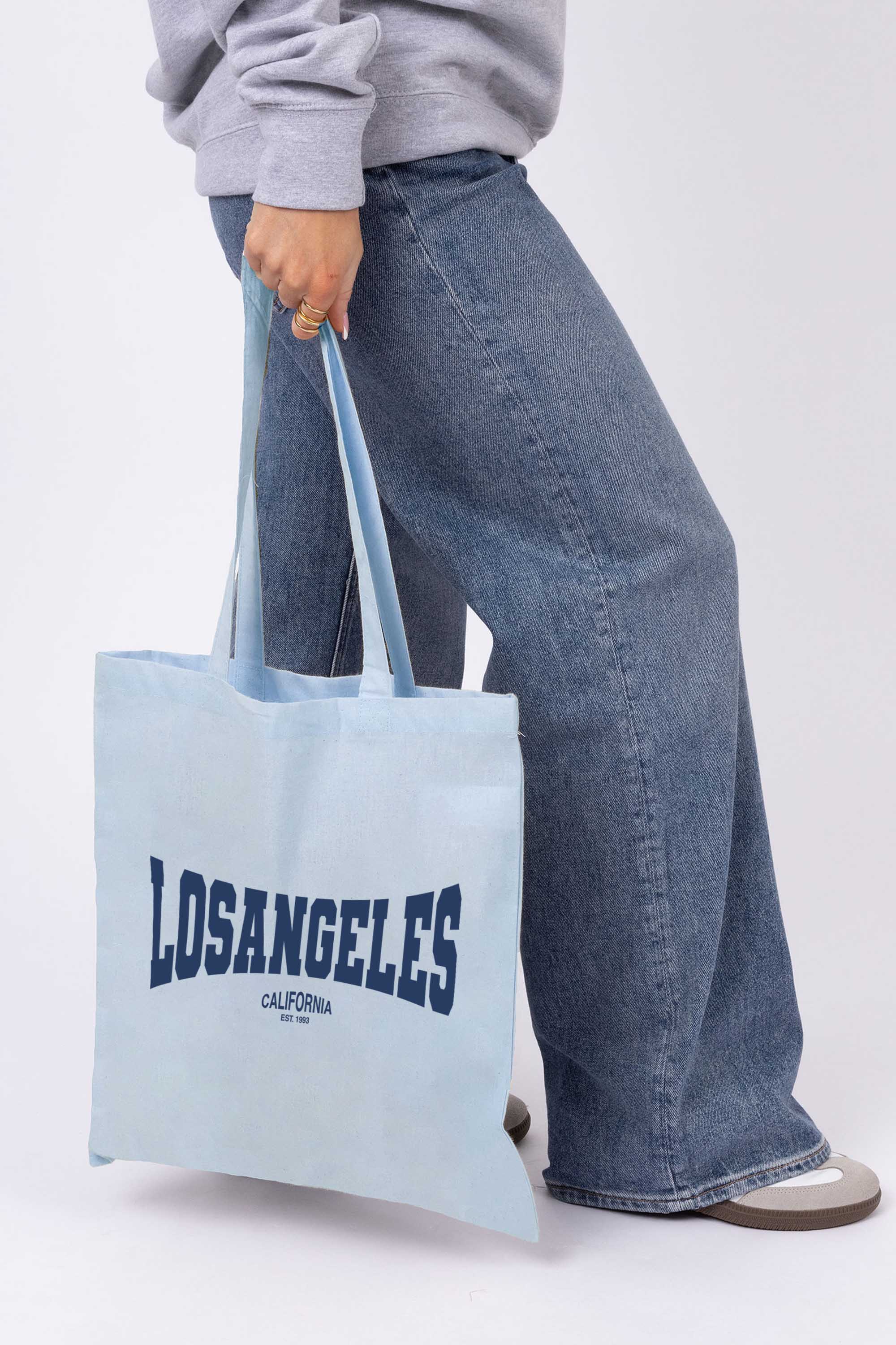 Los Angeles Graphic Printed Cotton Tote Bag