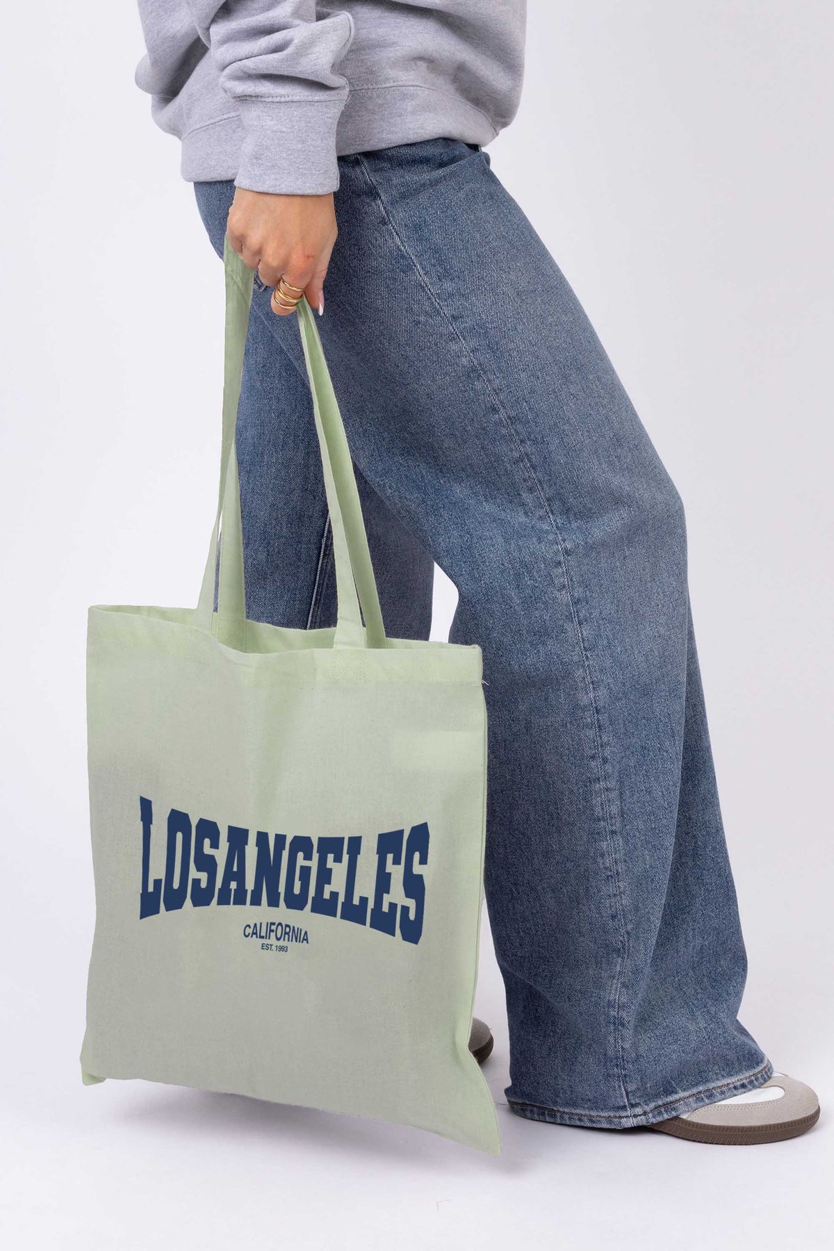 Los Angeles Graphic Printed Cotton Tote Bag