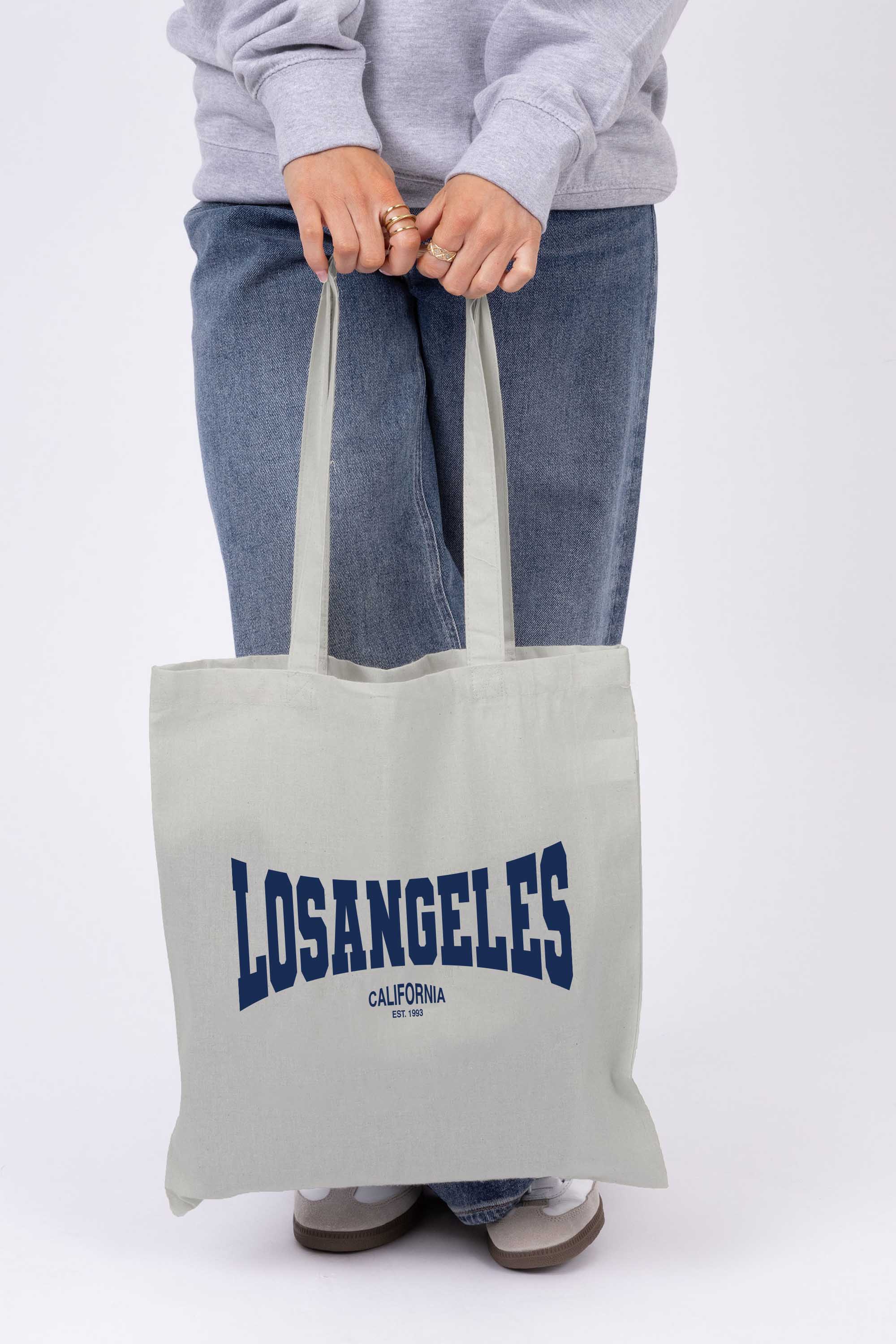 Los Angeles Graphic Printed Cotton Tote Bag