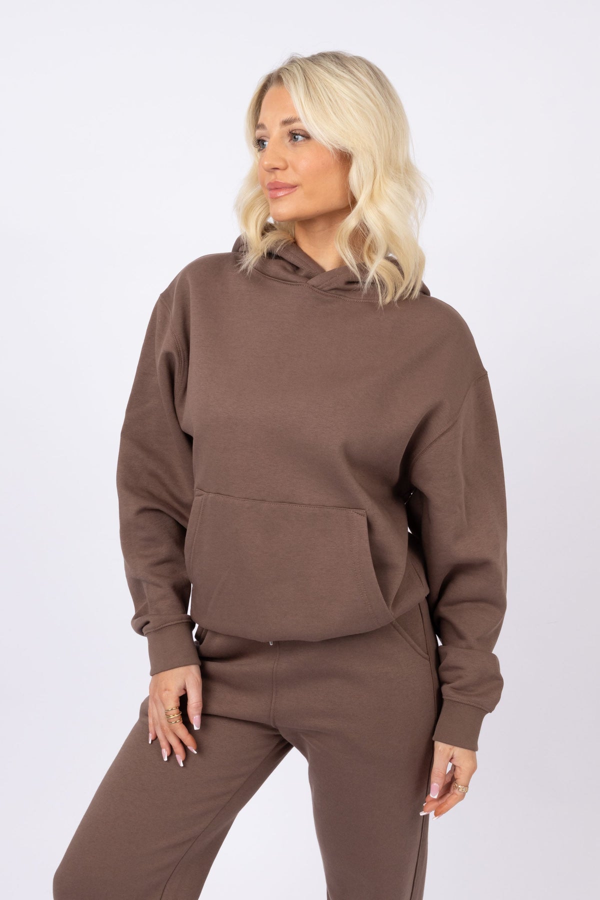 Unisex Brown LSF Hoodie & Straight Leg Joggers Co-Ord Set (Pack Of 4 Sets)