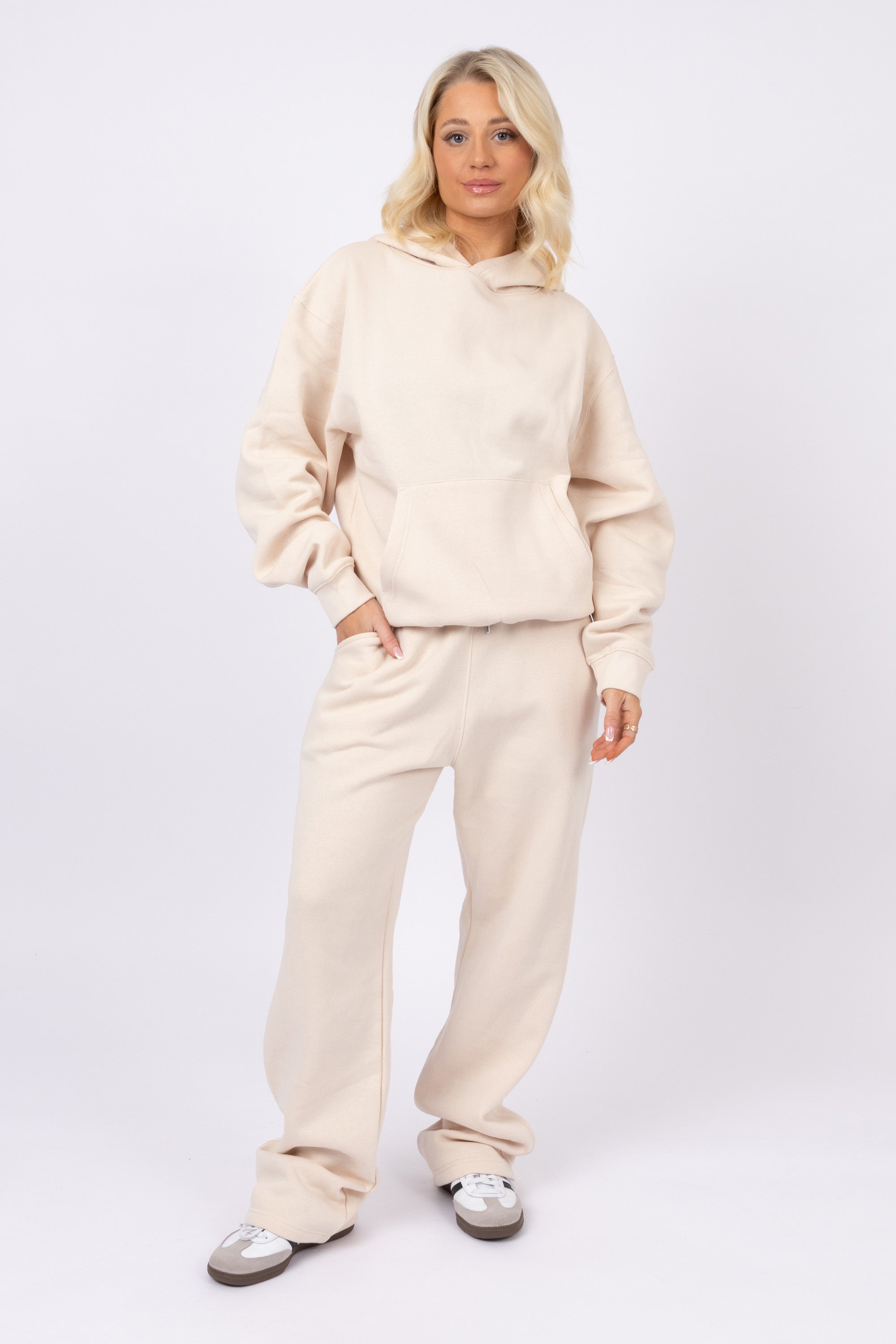 Unisex Natural LSF Hoodie & Straight Leg Joggers Co-Ord Set (Pack Of 4 Sets)