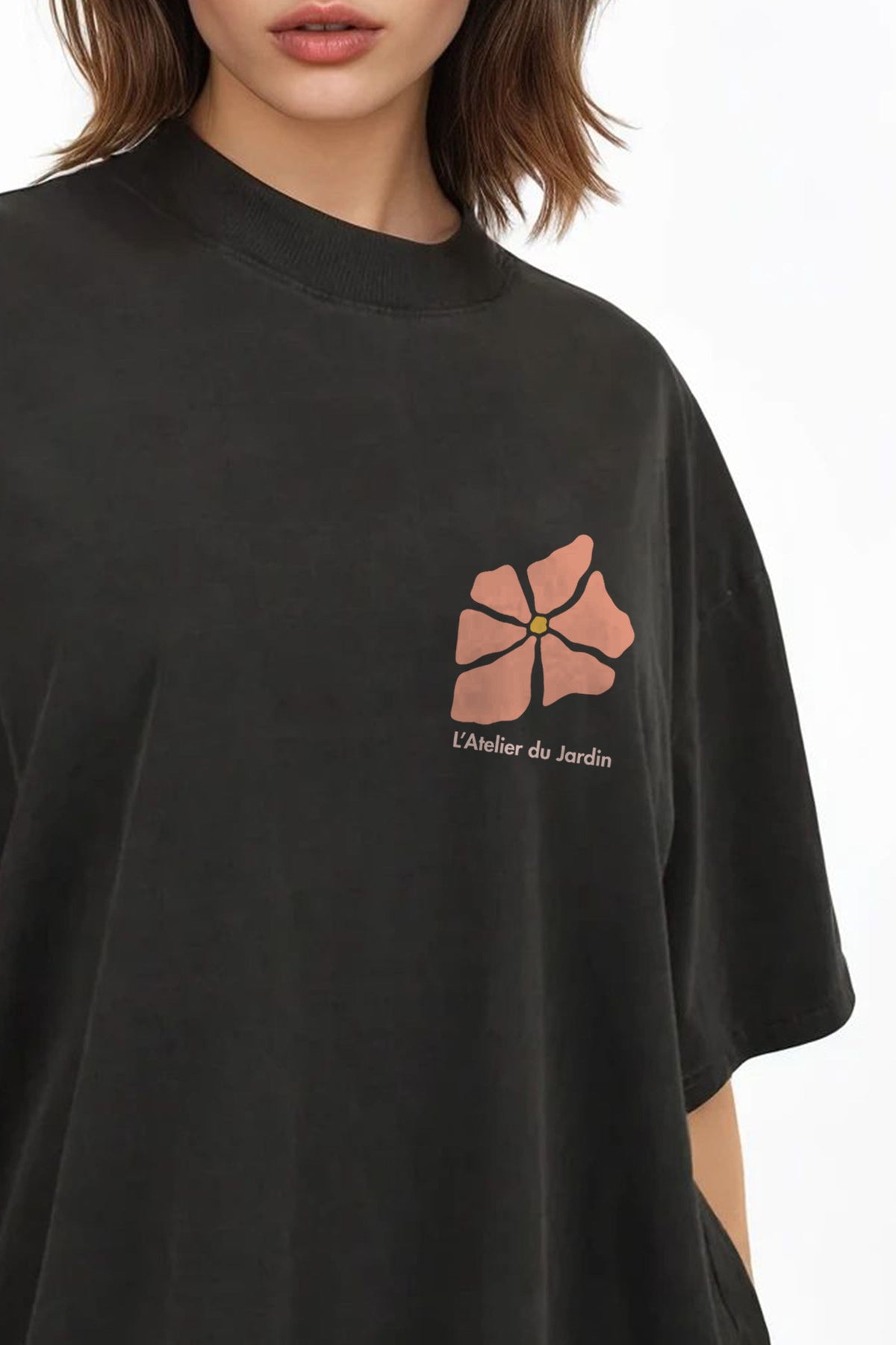 150GSM Oversized Washed T-Shirt in L’Atelier du Jardin Floral Print