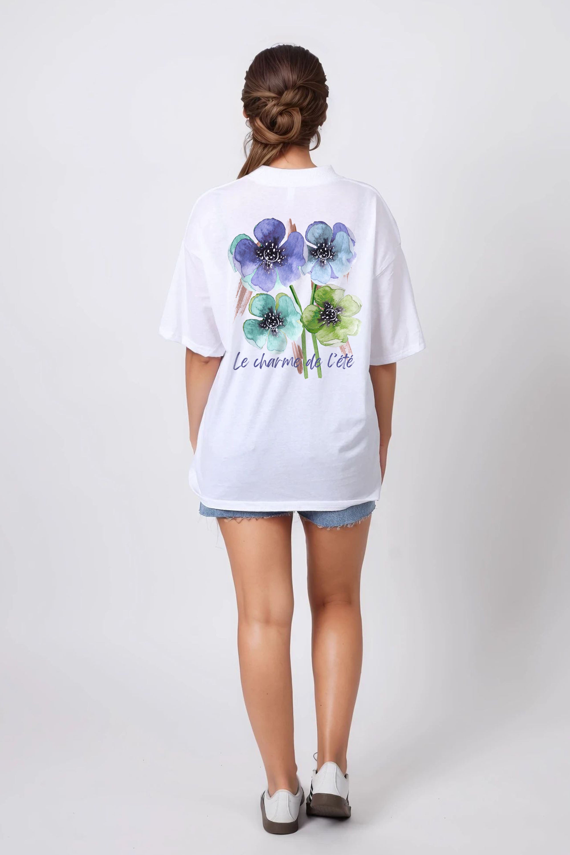 150GSM Oversized T-Shirt in Le Charme de l’Été Floral Print