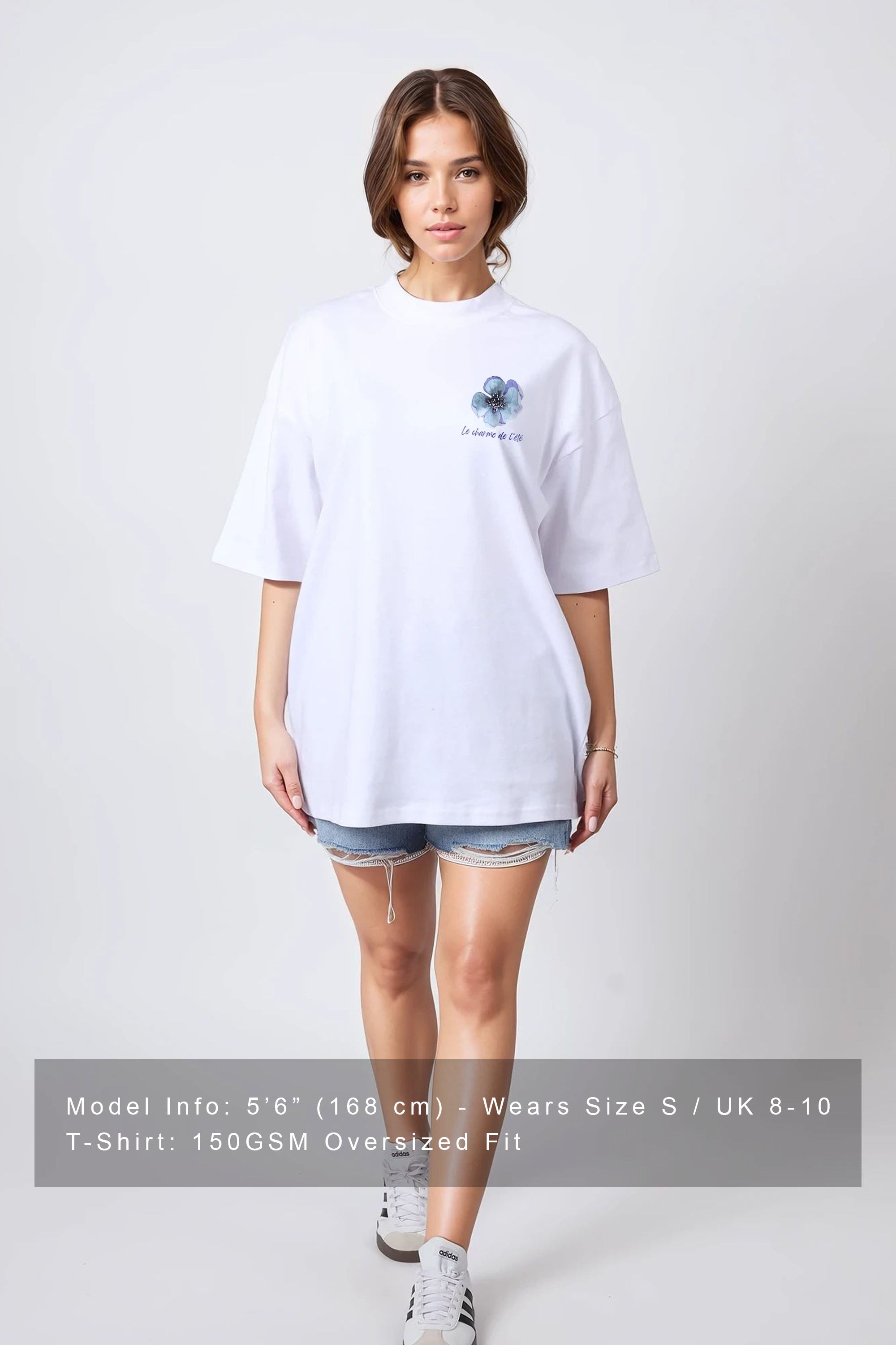 150GSM Oversized T-Shirt in Le Charme de l’Été Floral Print