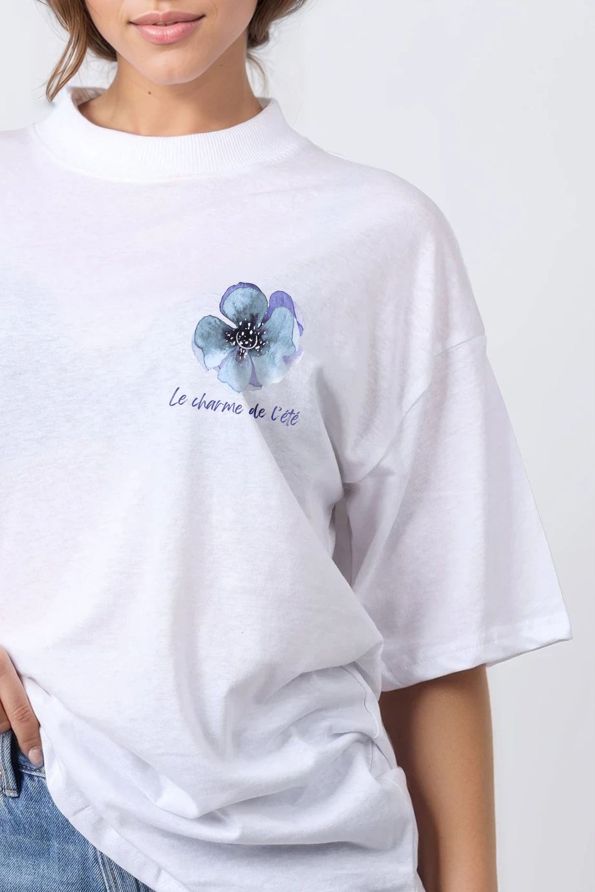 150GSM Oversized T-Shirt in Le Charme de l’Été Floral Print
