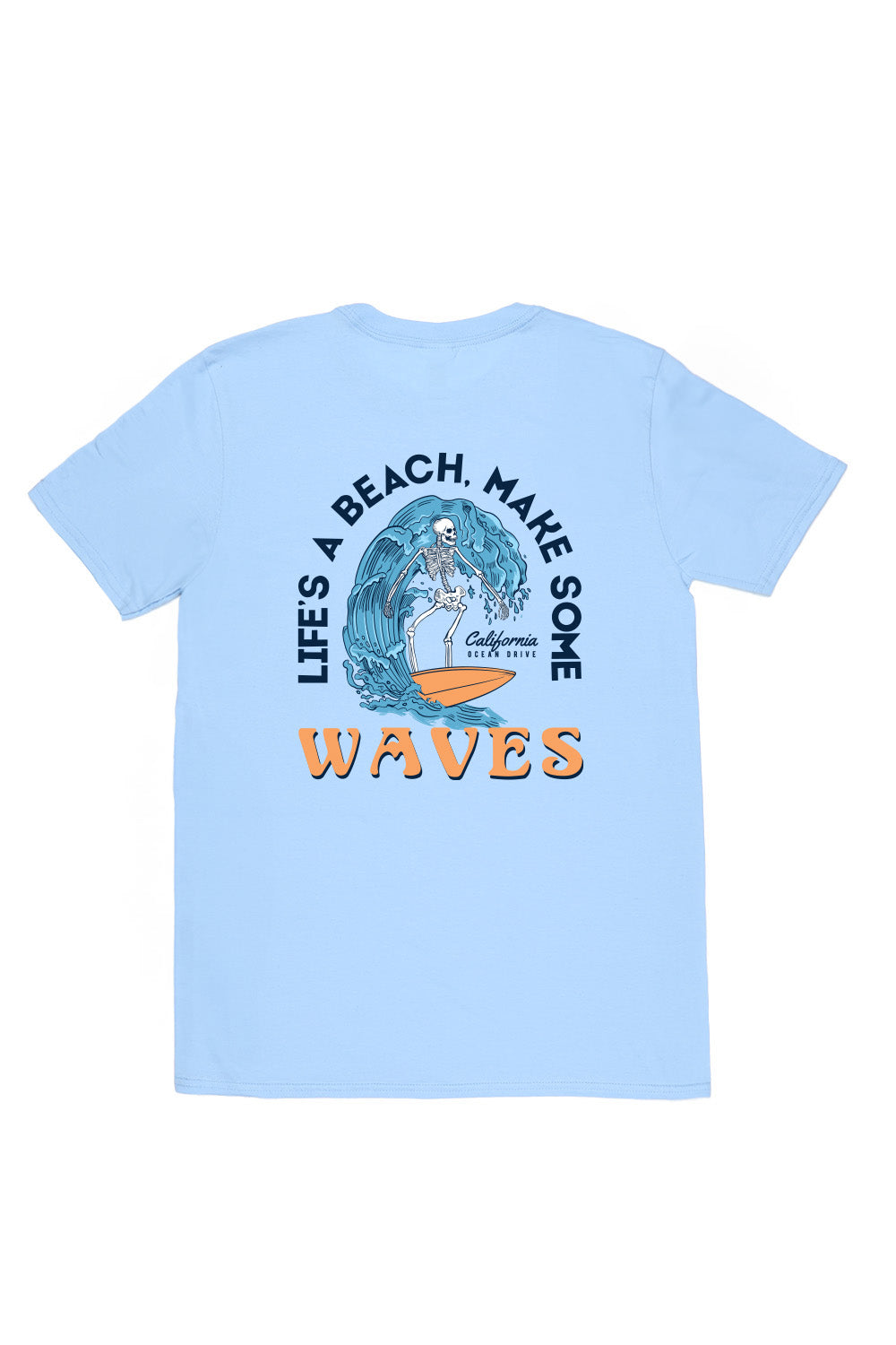 Beach Wave's T-Shirt in Light Blue (Custom Packs)
