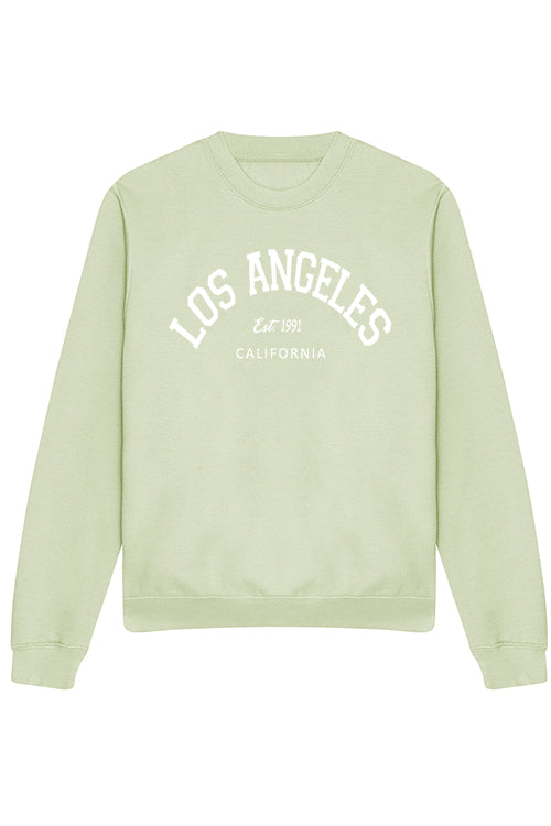 LOS ANGELES SWEATSHIRT IN PISTACHIO GREEN  (CUSTOM PACKS)