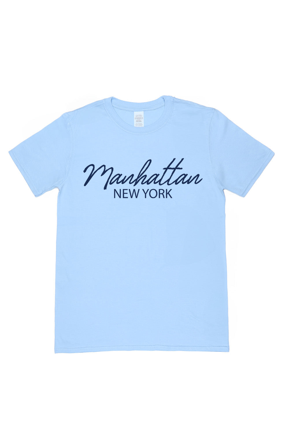 Manhattan T Shirt in Light Blue Custom Packs Missi Clothing UK