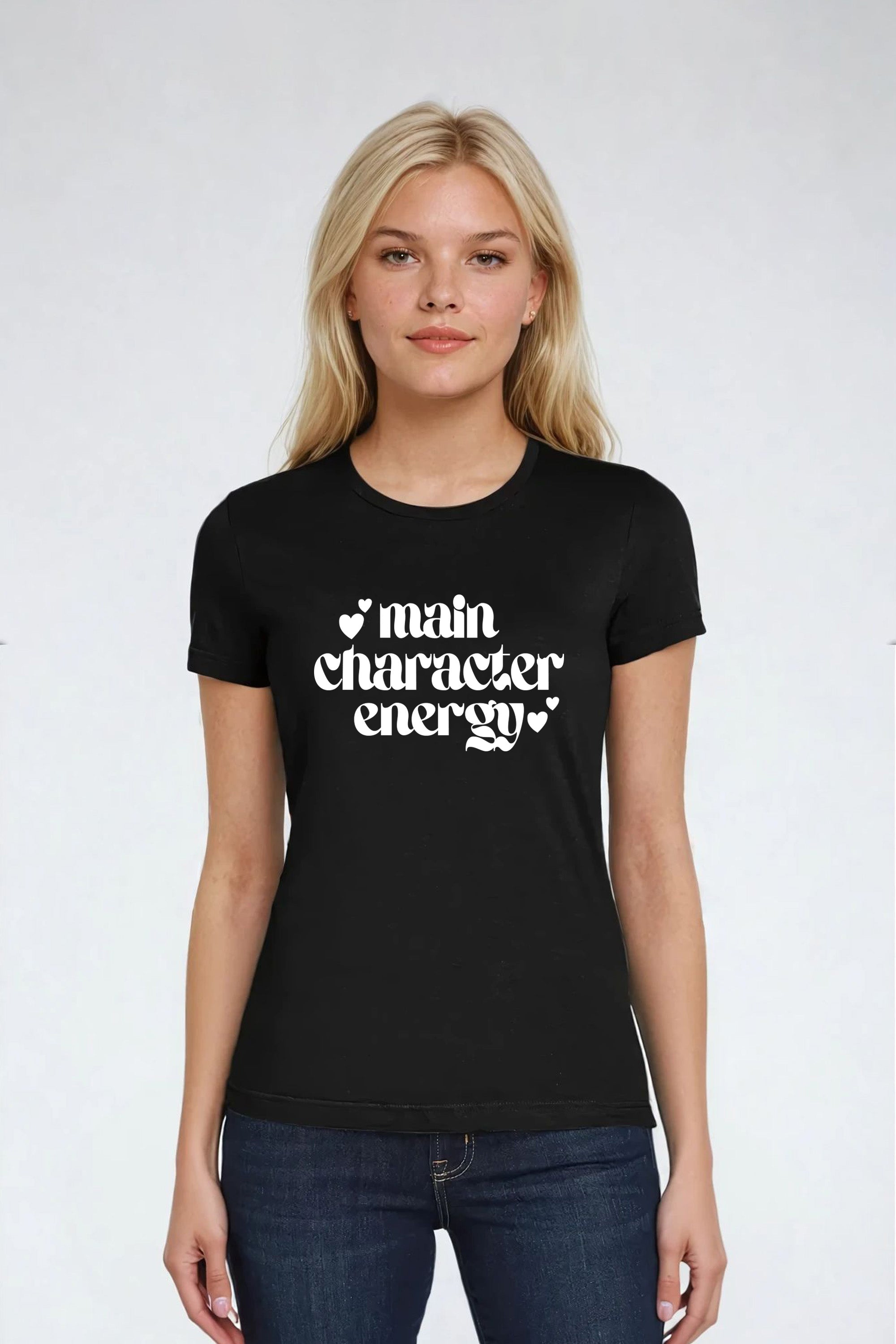 Main Character Energy Printed T-Shirt (Custom Pack)