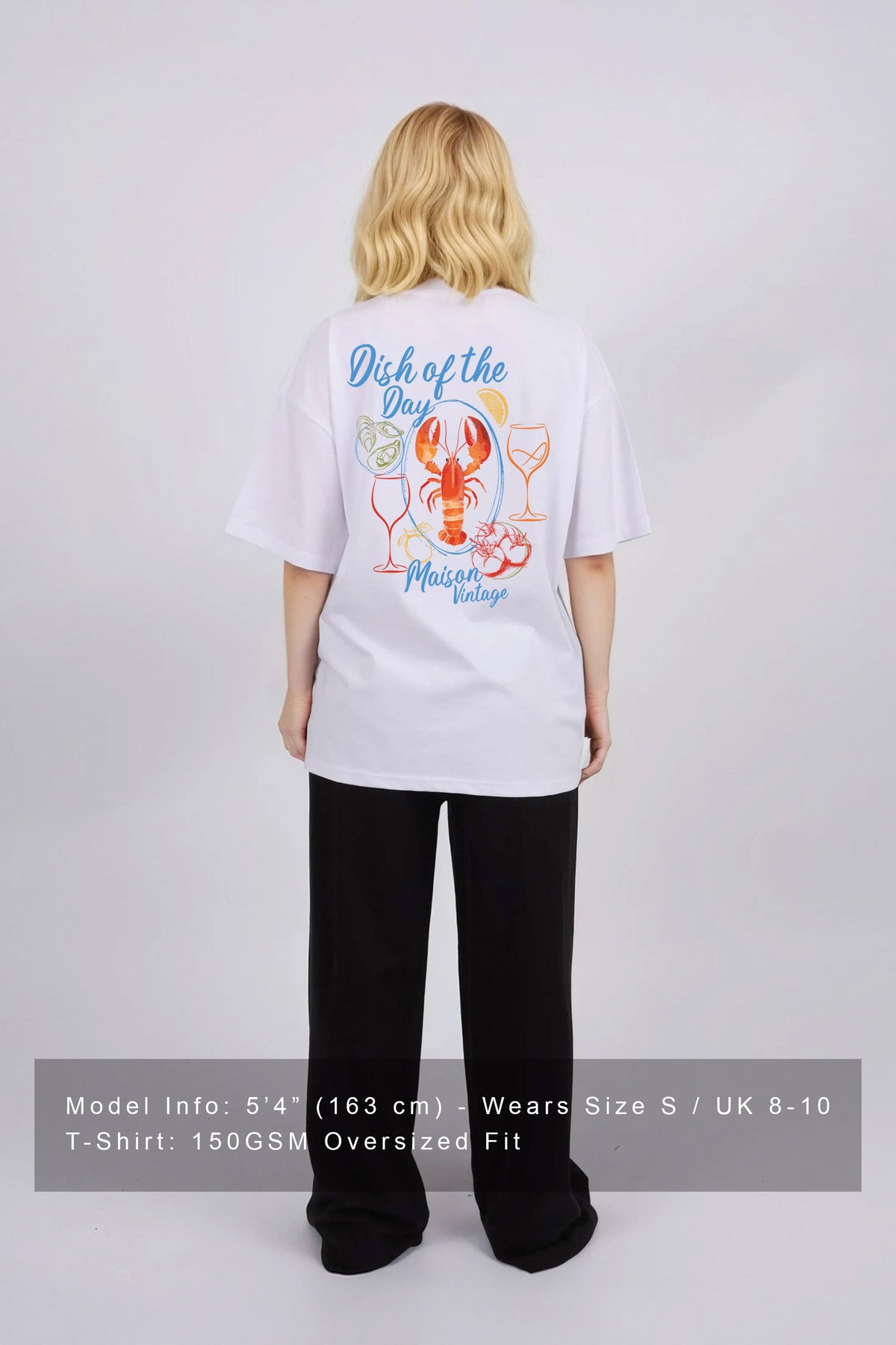 Oversized T-Shirt Maison Vintage Seafood Print