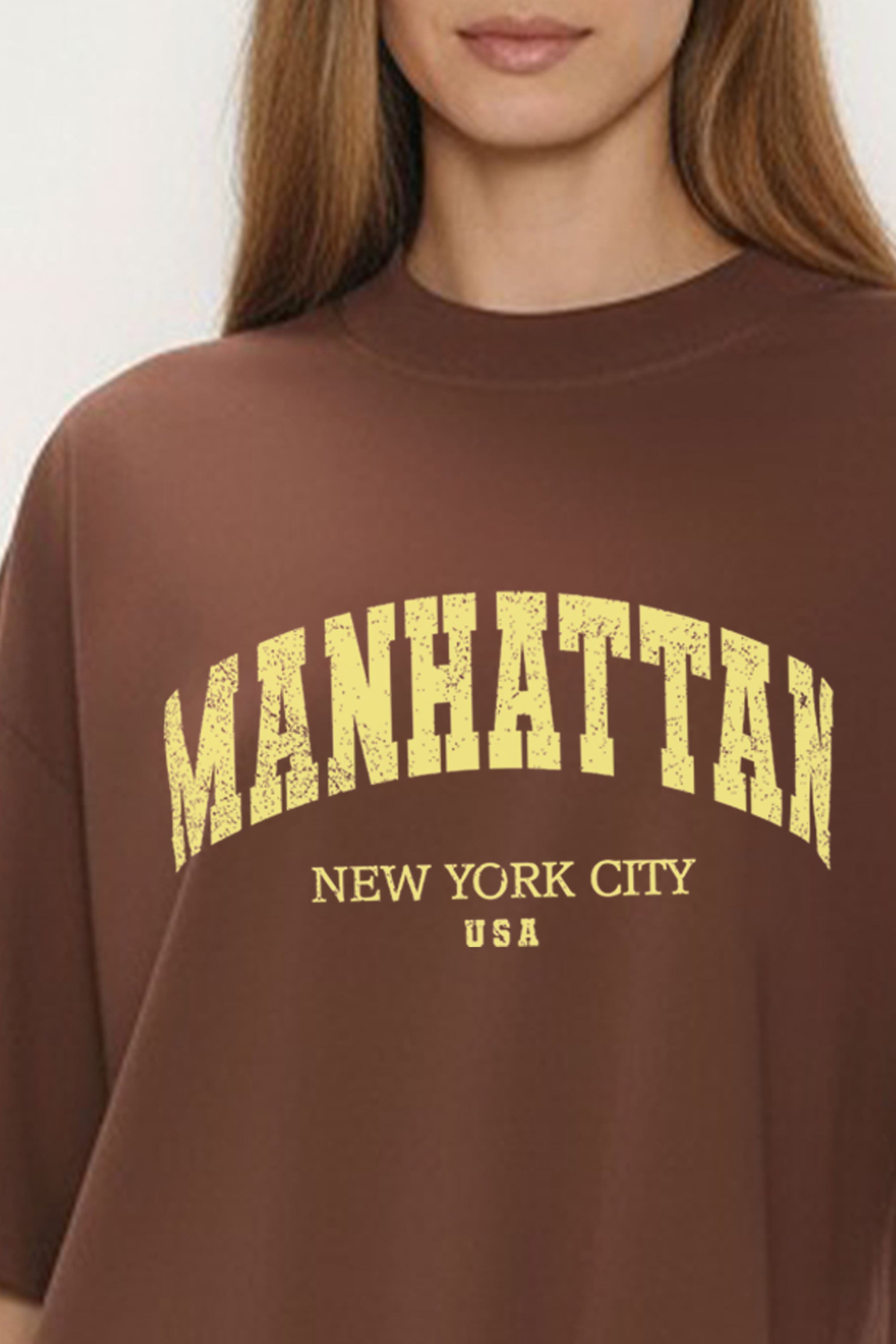 Oversized T-Shirt In Manhattan NYC Print