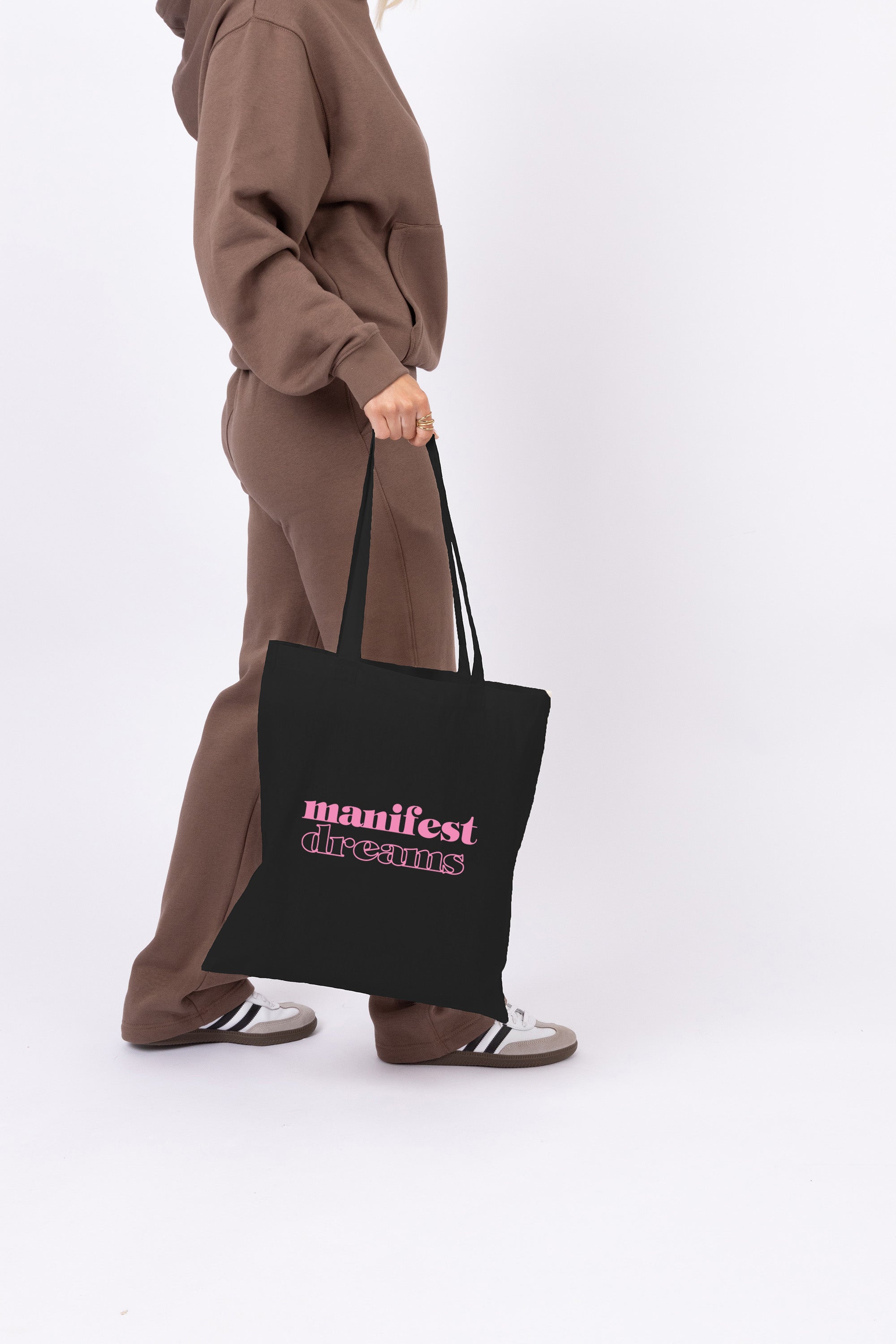 Manifest Dreams Printed Cotton Long Handle Canvas Bag