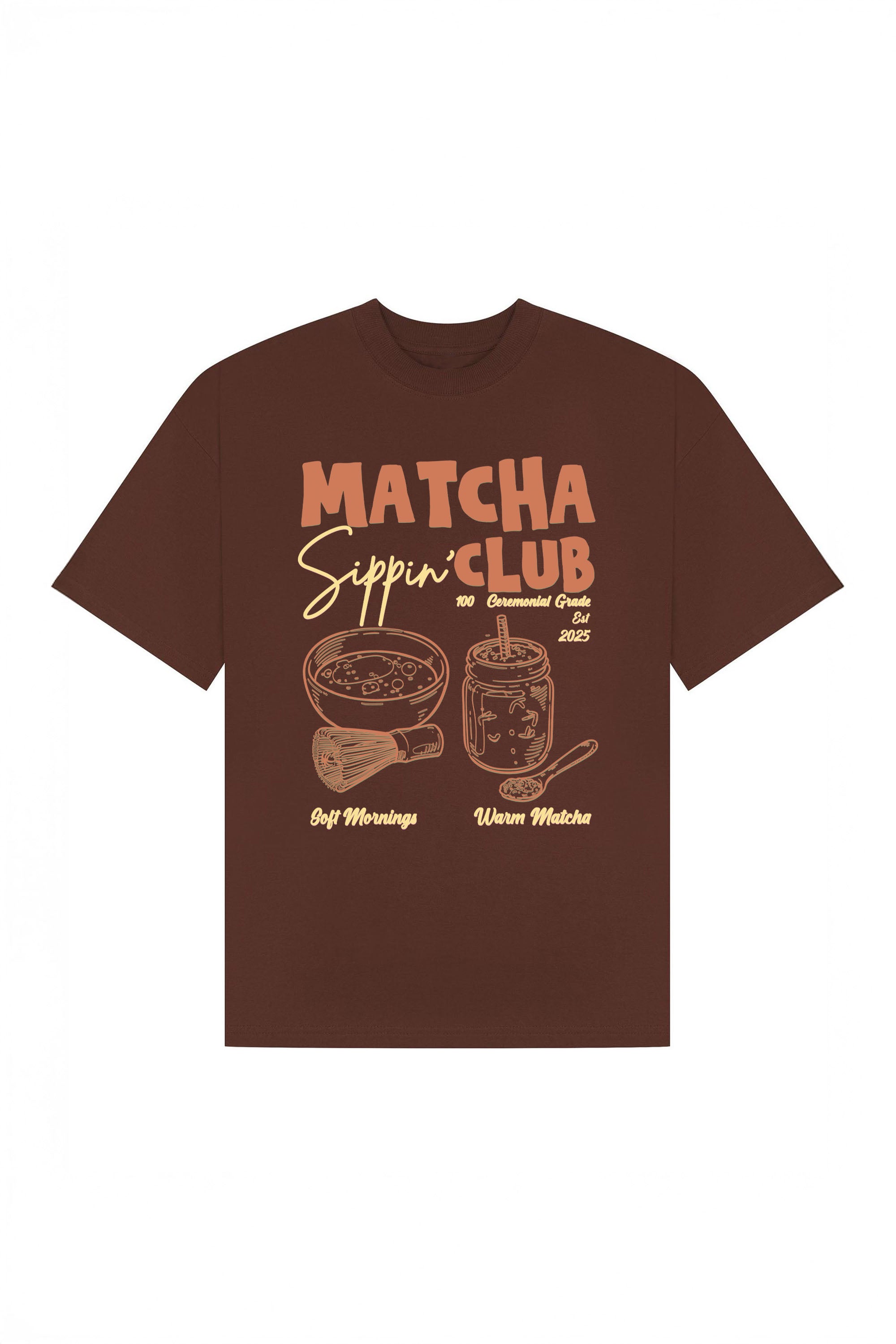 220GSM Oversized T-Shirt In Matcha Club Print