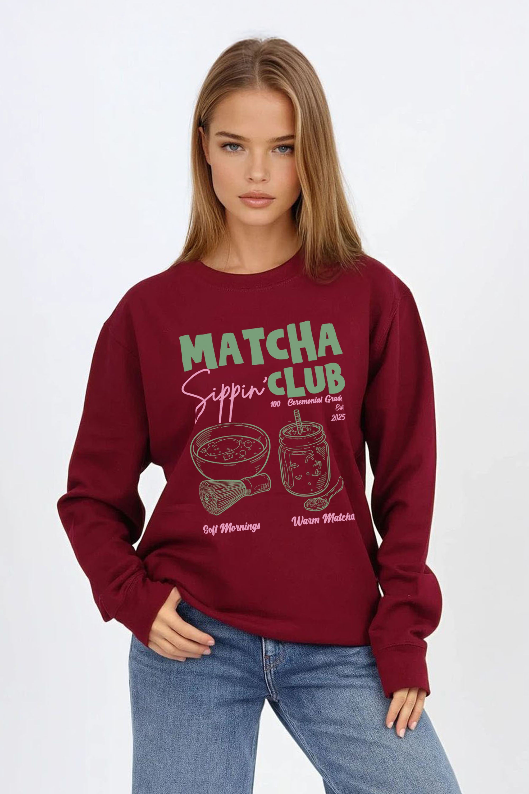 Matcha Club Printed Sweatshirt