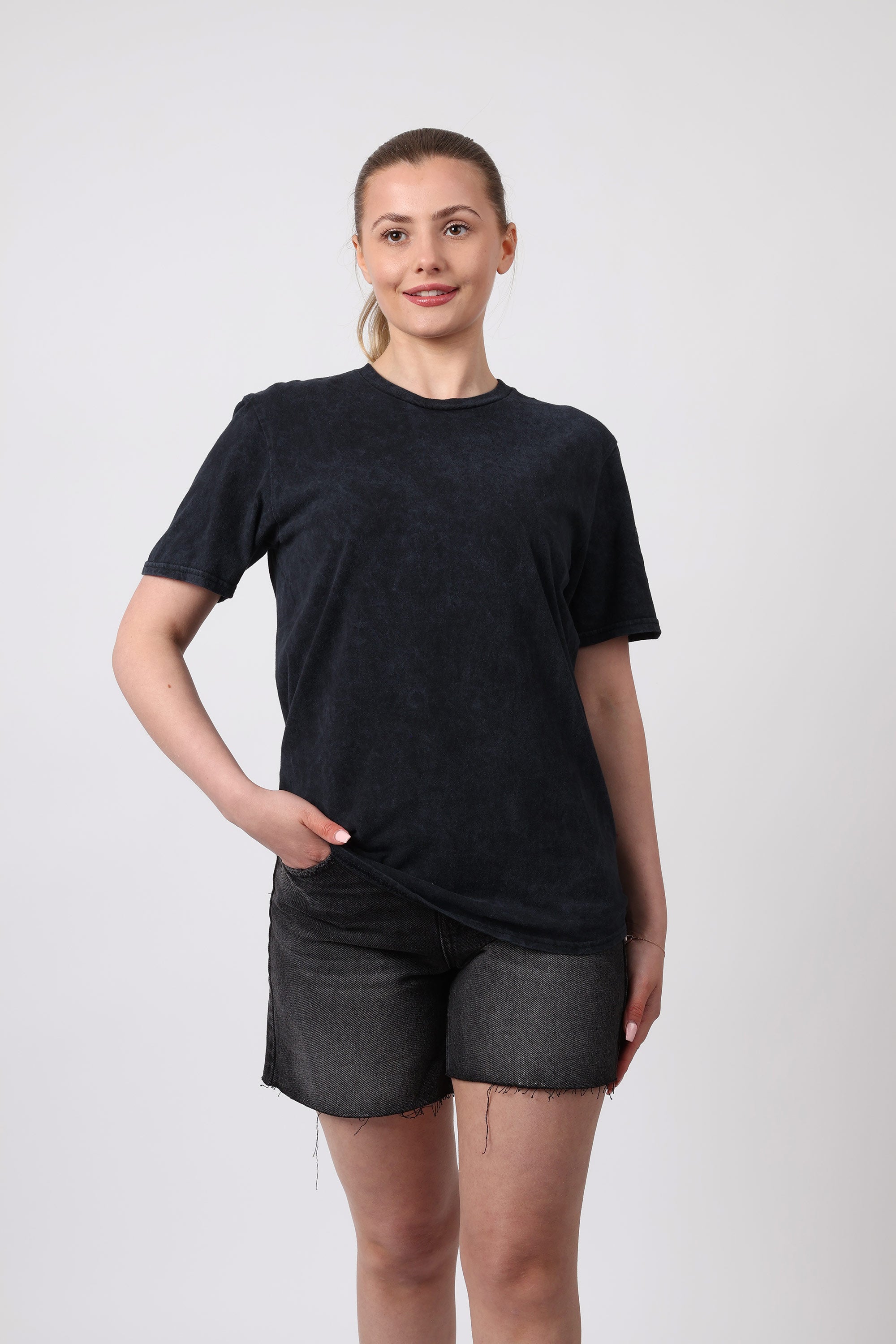 Acid Wash Oversized Plain T-Shirt