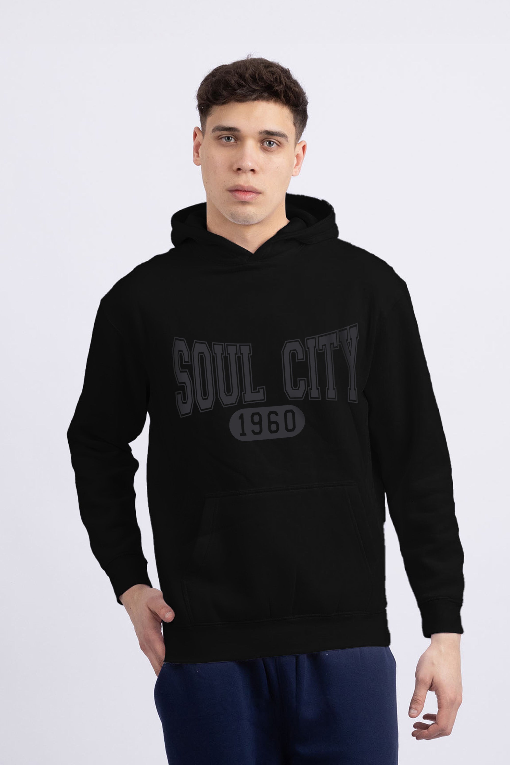 Mens Soul City 1960 Printed Oversized Hoodie